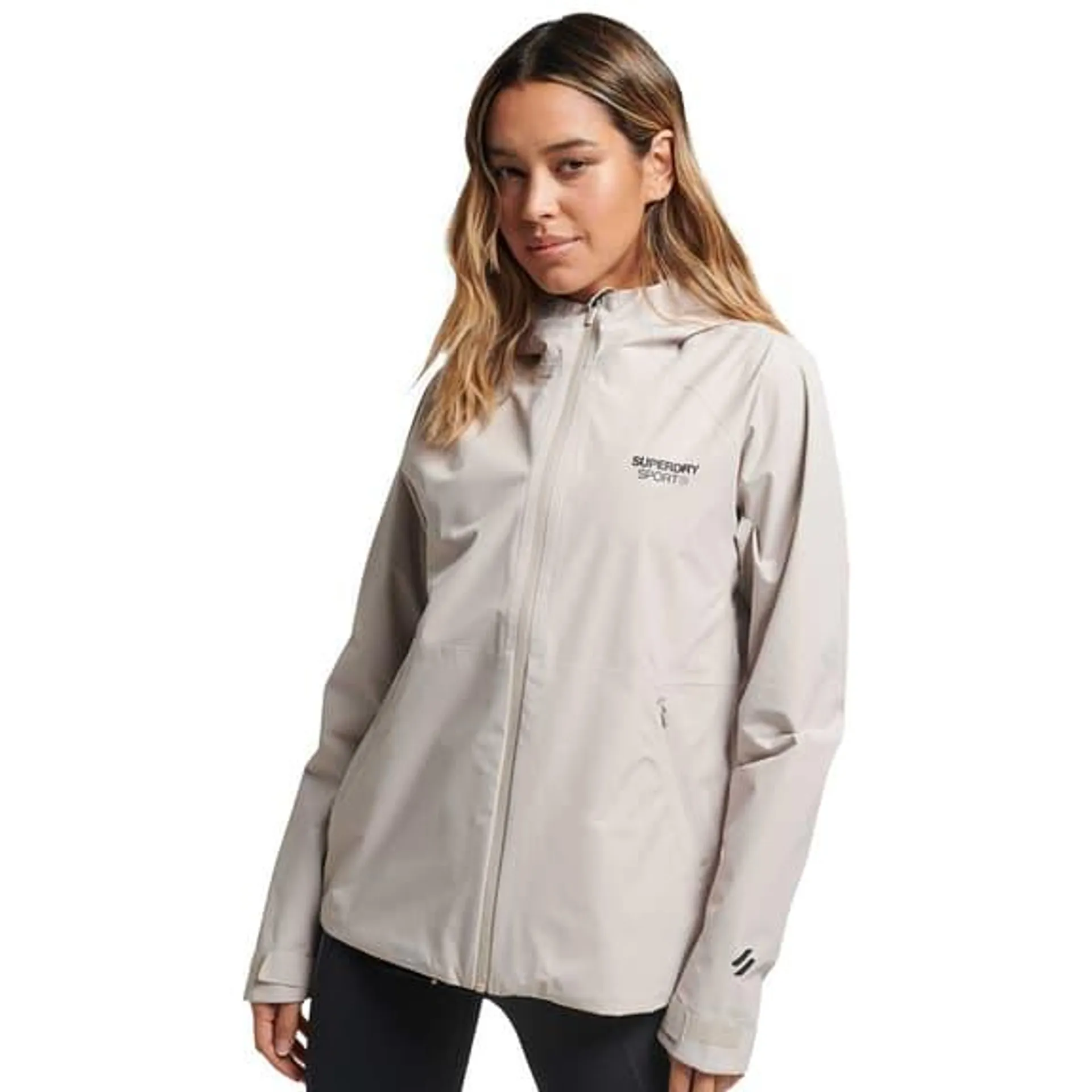 Veste Superdry Waterproof gris femme