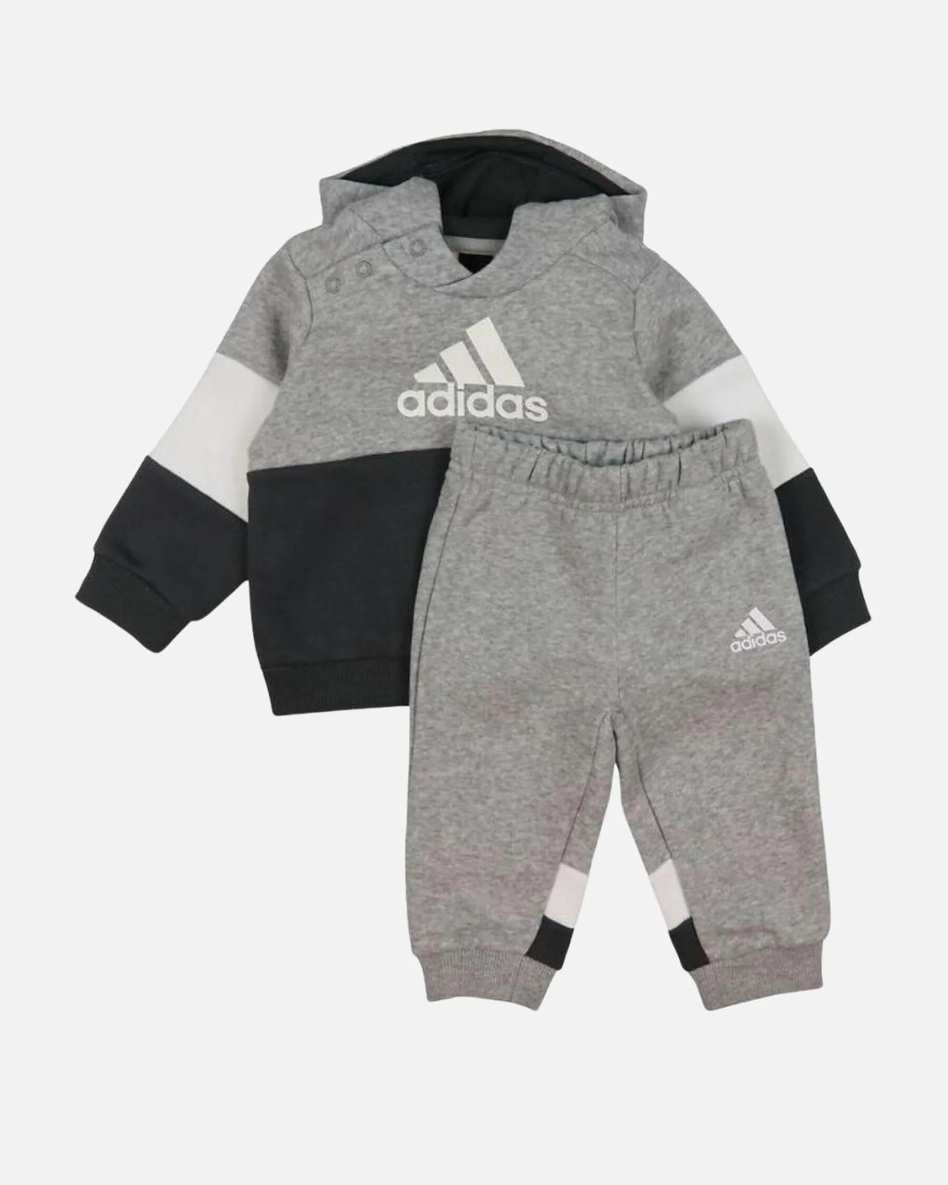 Adidas Baby Tracksuit Set - Grey/White/Black