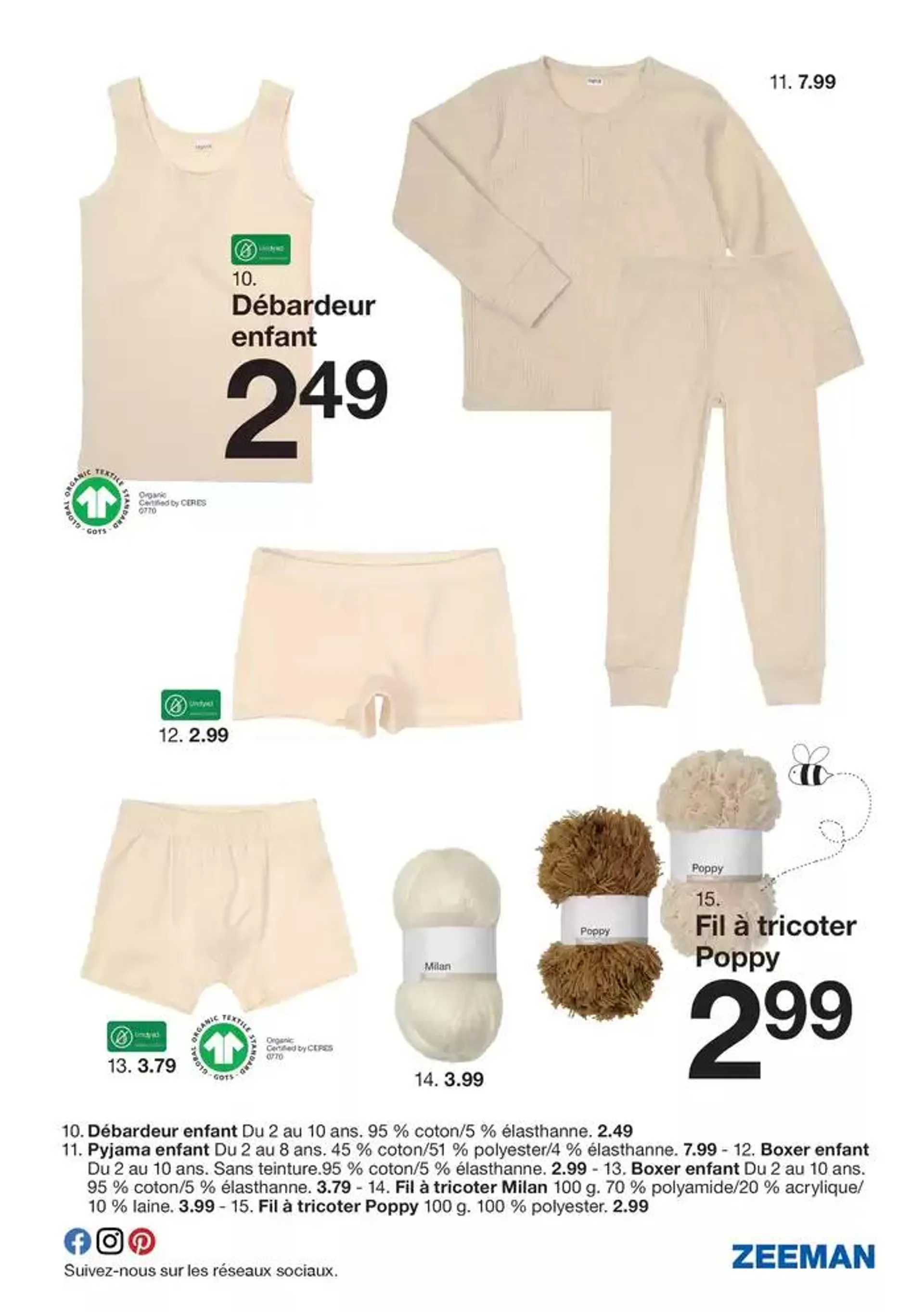 Cette semaine : des vêtements chauds, doux et confortables pour tous. du 14 octobre au 18 octobre 2024 - Catalogue page 7