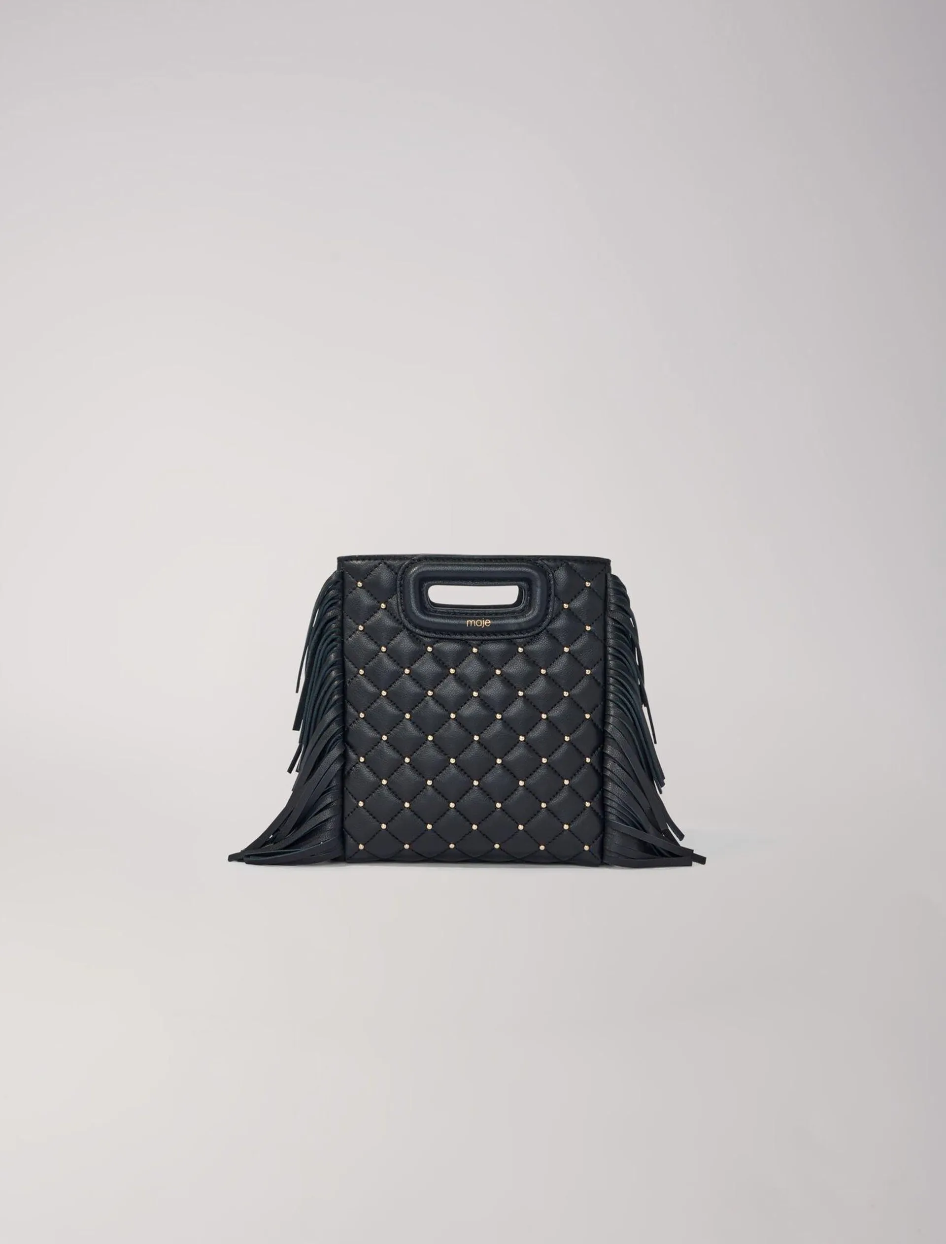 Sac M mini en cuir matelassé à studs