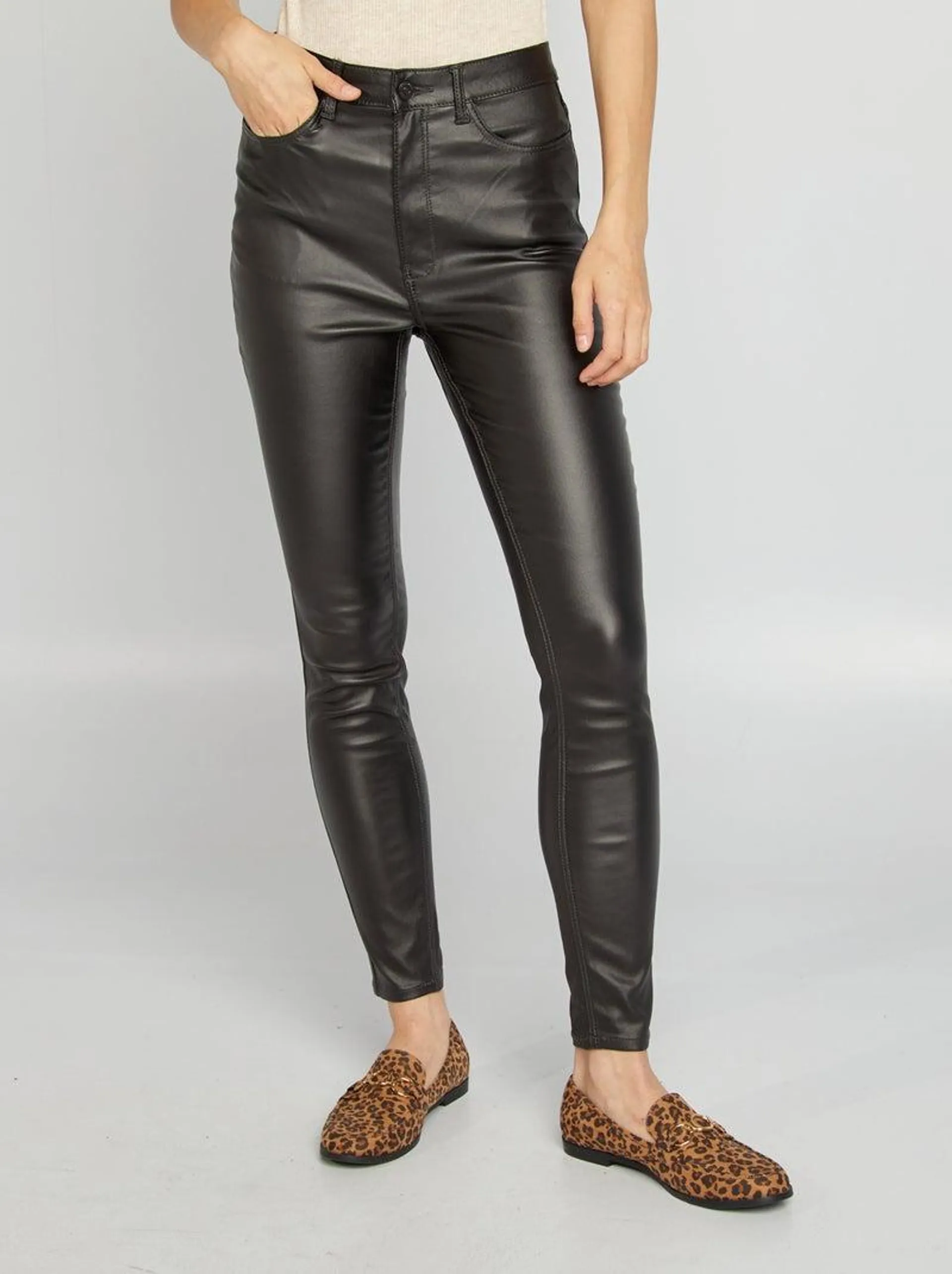 Pantalon en simili - noir