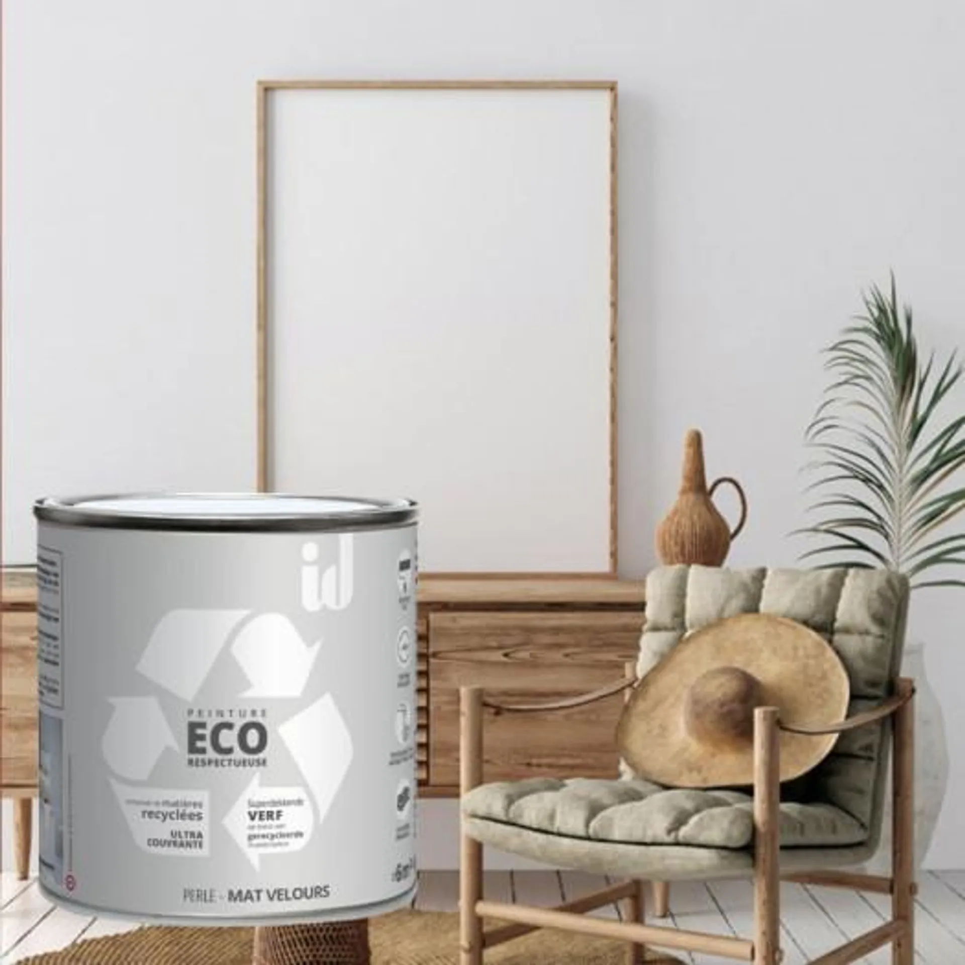 Peinture Eco responsable à base de matières recyclées perle mat-velours 0,5L