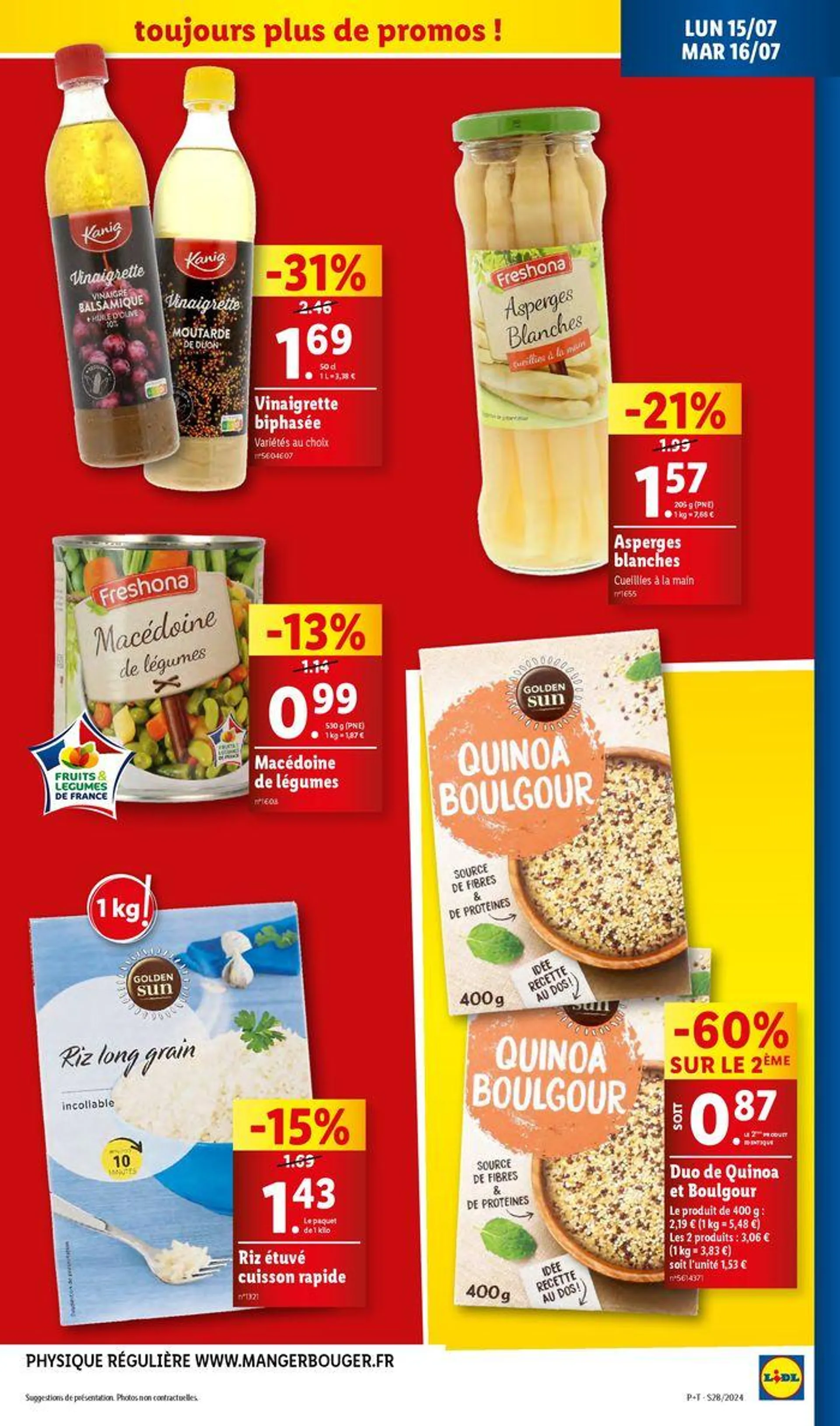 Profiez des petits prix pour des méga économies chez Lidl ! du 10 juillet au 16 juillet 2024 - Catalogue page 45