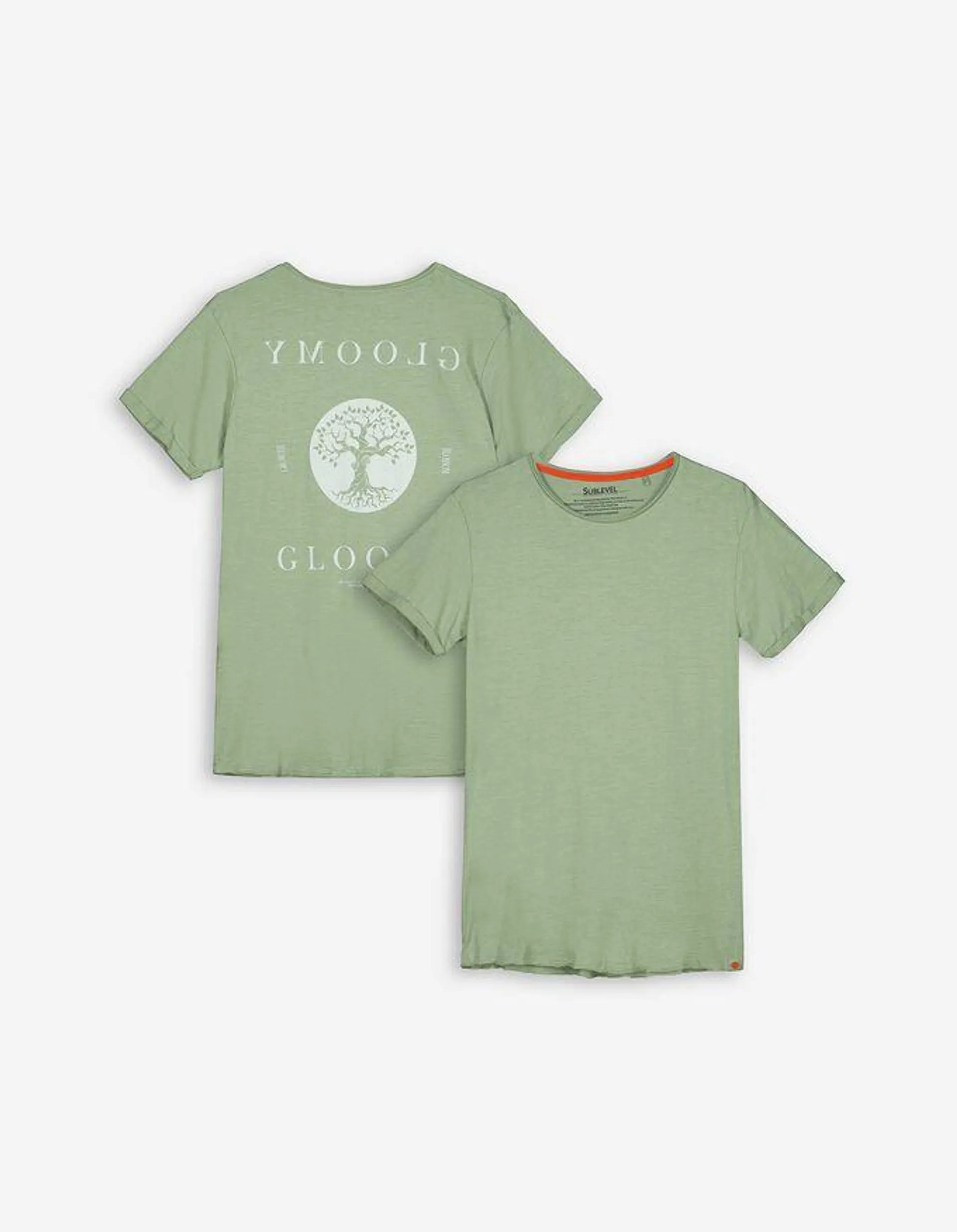 T-shirt - Empreinte au dos - Vert