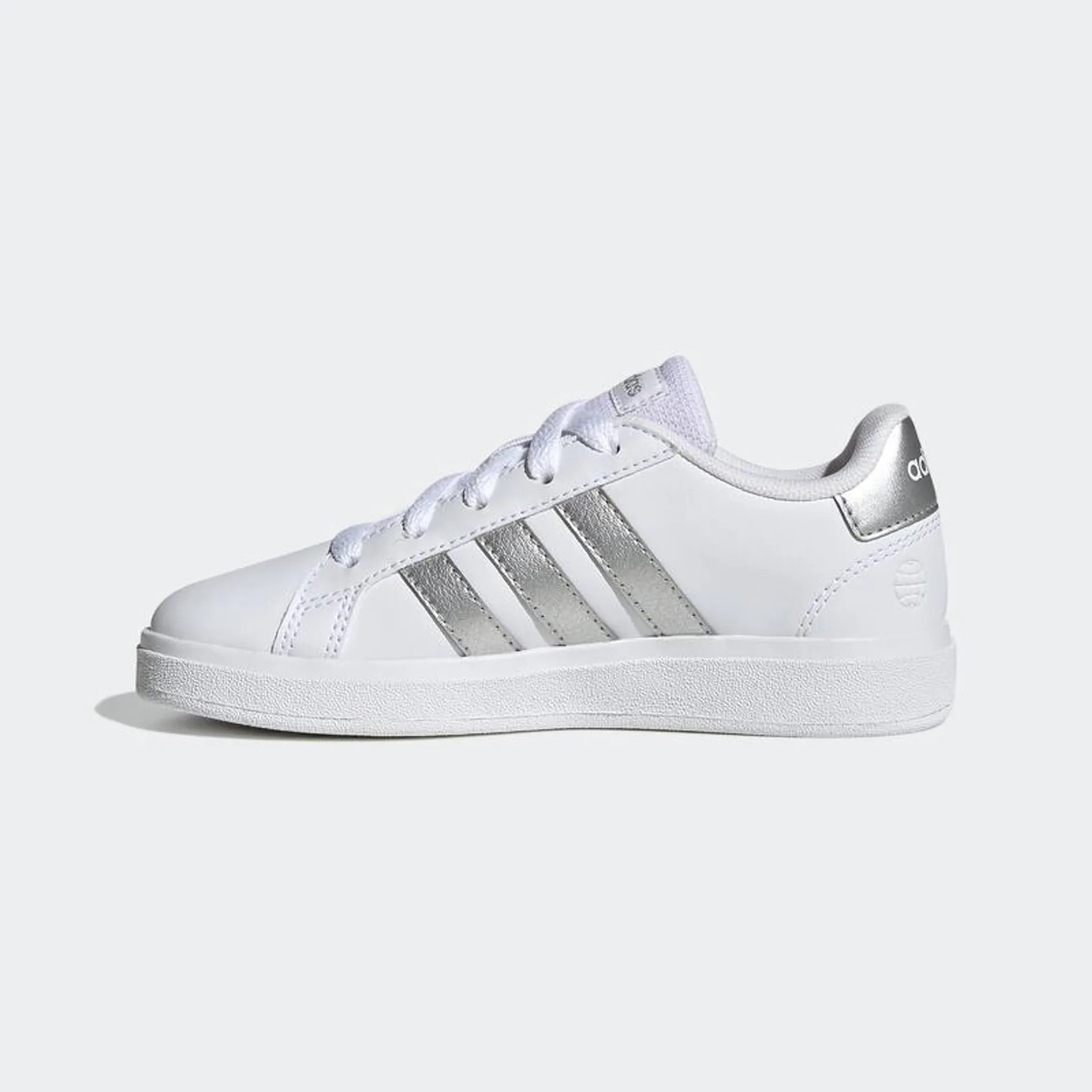 Încălțăminte șireturi Educație fizică ADIDAS GRAND COURT Alb Copii