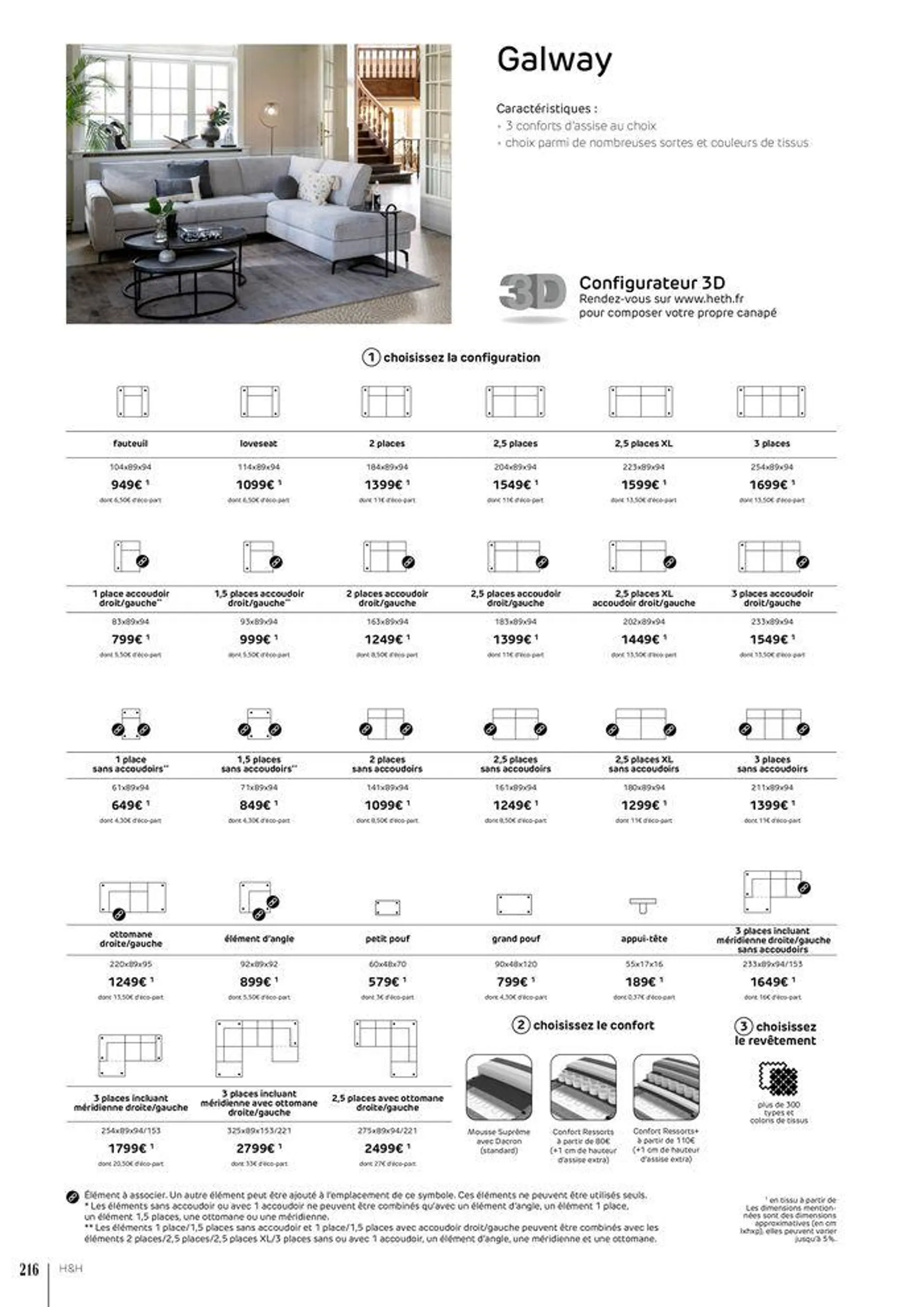 FAUTEUILS ET CANAPÉS  du 15 février au 30 novembre 2024 - Catalogue page 216