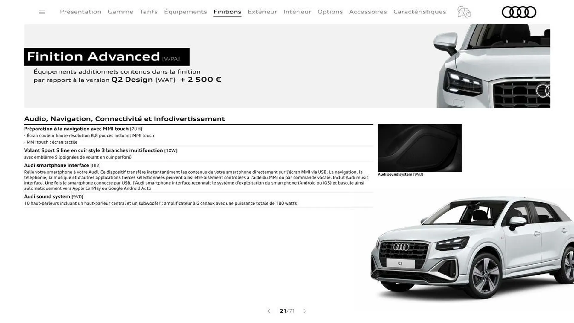 Audi Q2 du 20 août au 31 décembre 2024 - Catalogue page 21