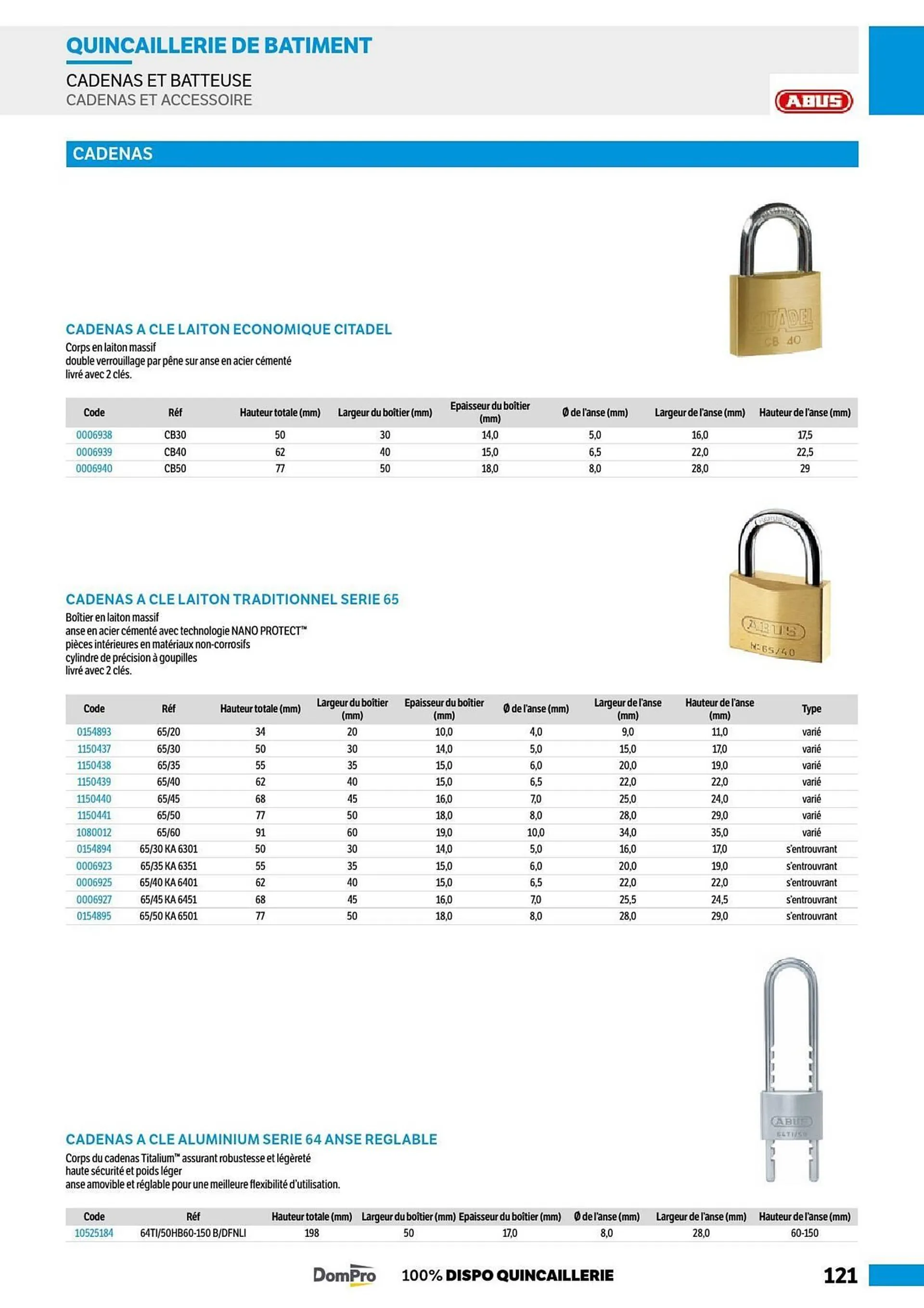 Catalogue DomPro du 8 juillet au 4 janvier 2025 - Catalogue page 121