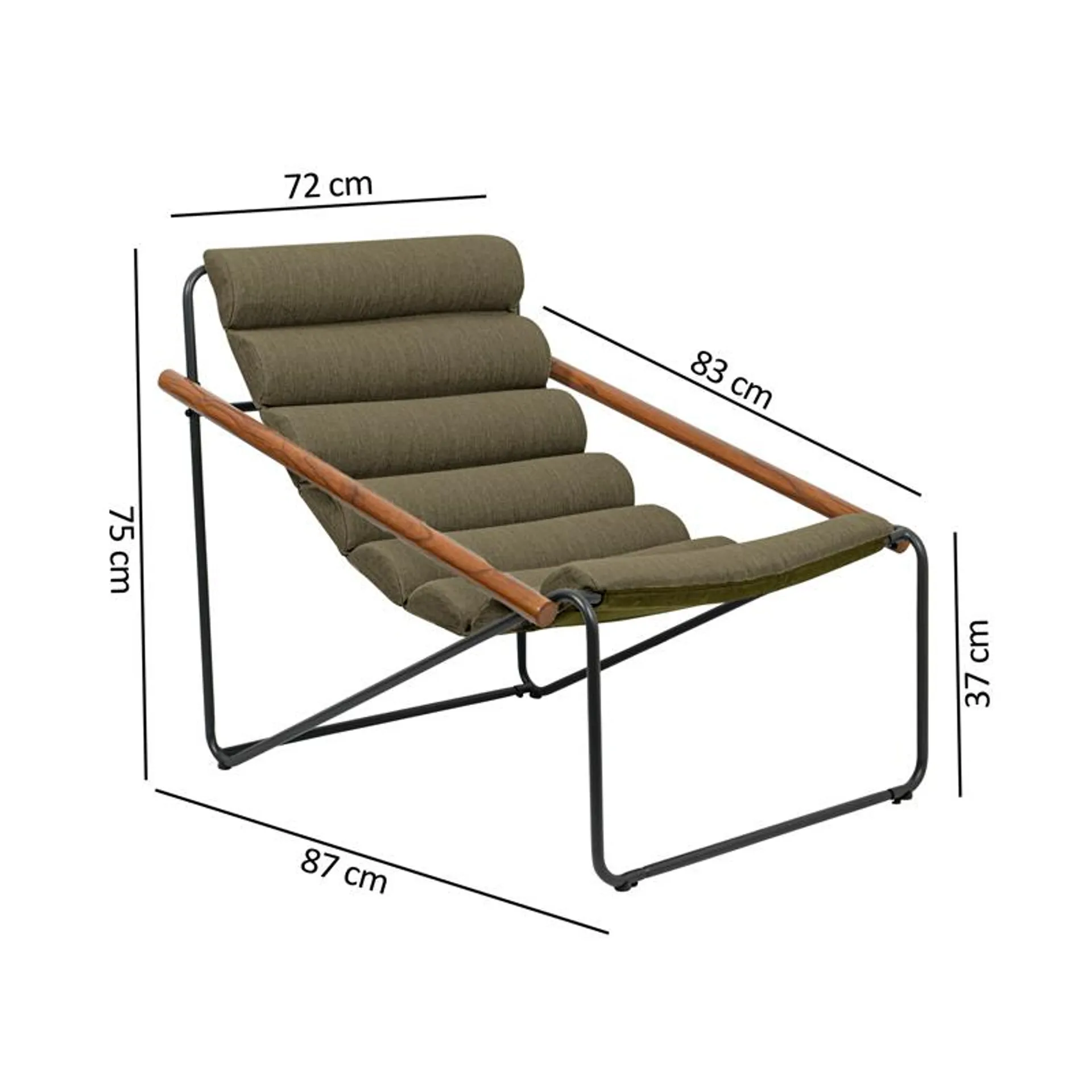 Fauteuil rembourré 'Maceo'