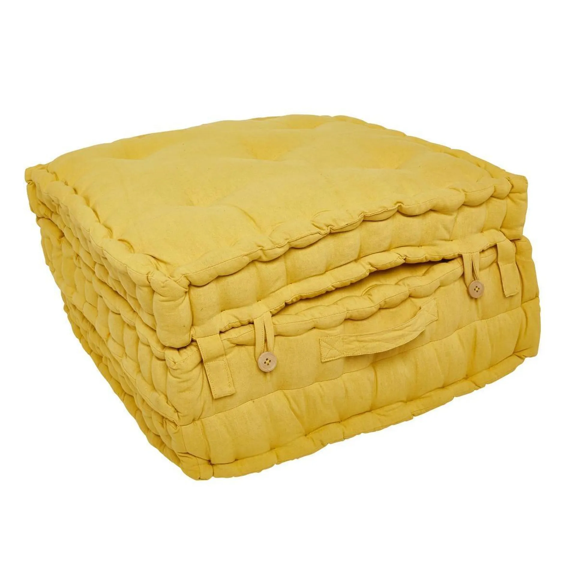 Chauffeuse modulable - 60 x 60 x H 10 cm - Jaune - K.KOON