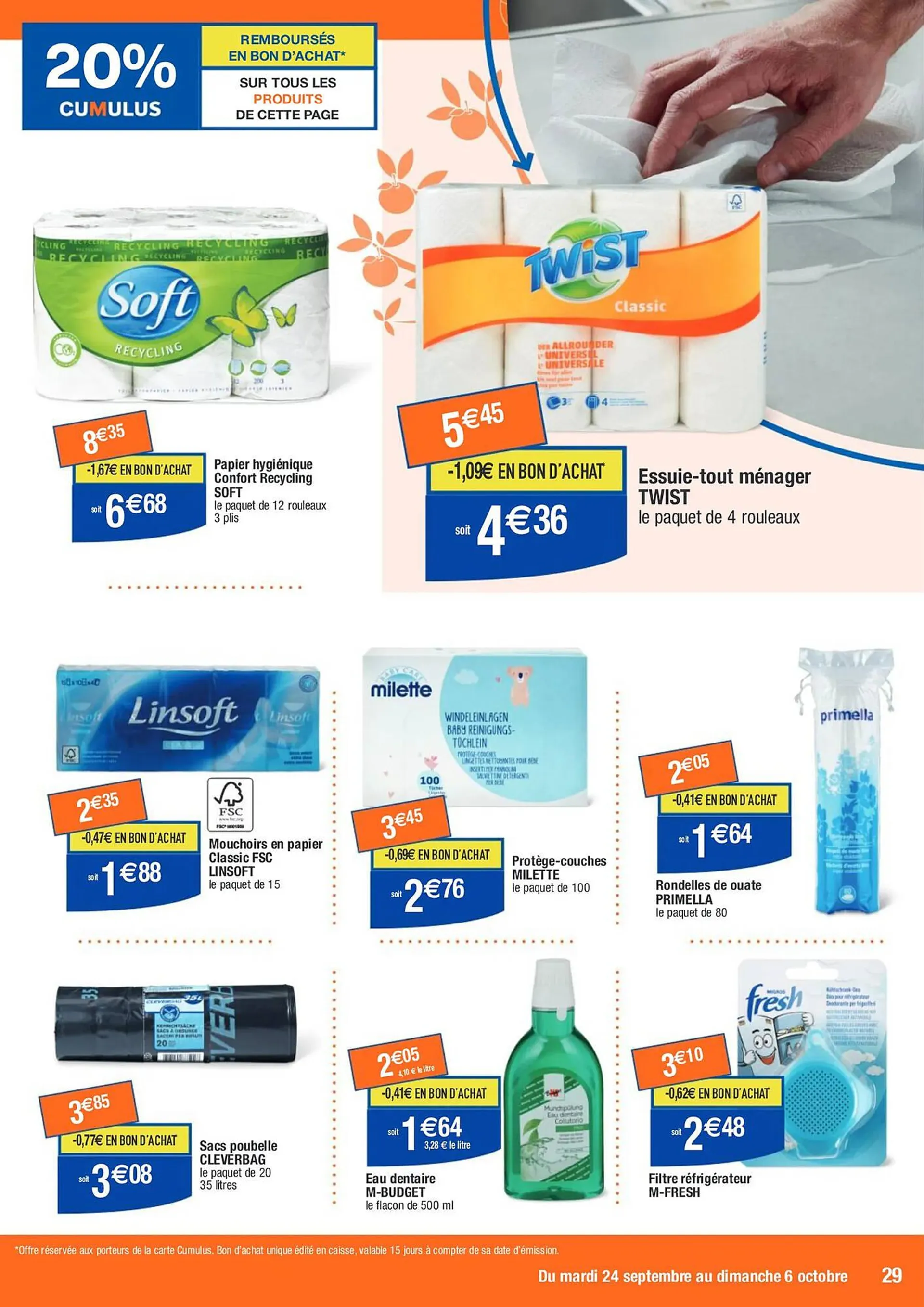 Catalogue Migros du 24 septembre au 6 octobre 2024 - Catalogue page 29