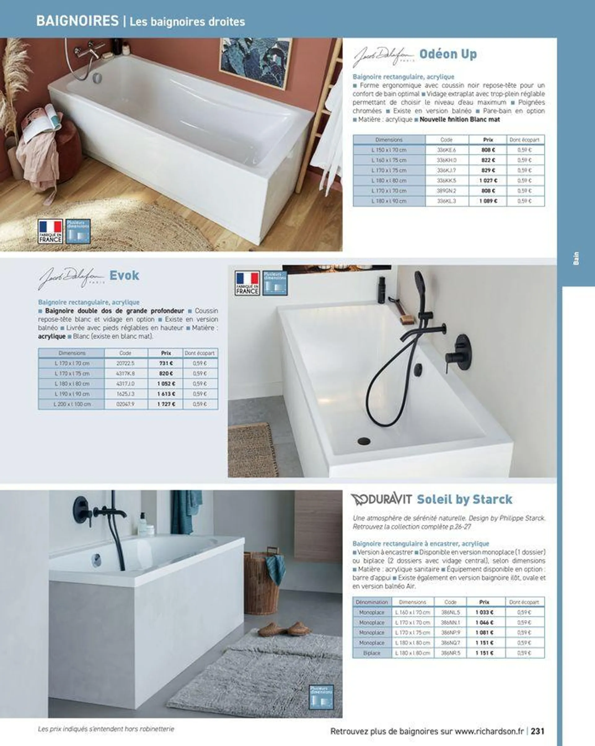 Salle de bains et carrelage 2024 du 23 mai au 31 décembre 2024 - Catalogue page 233