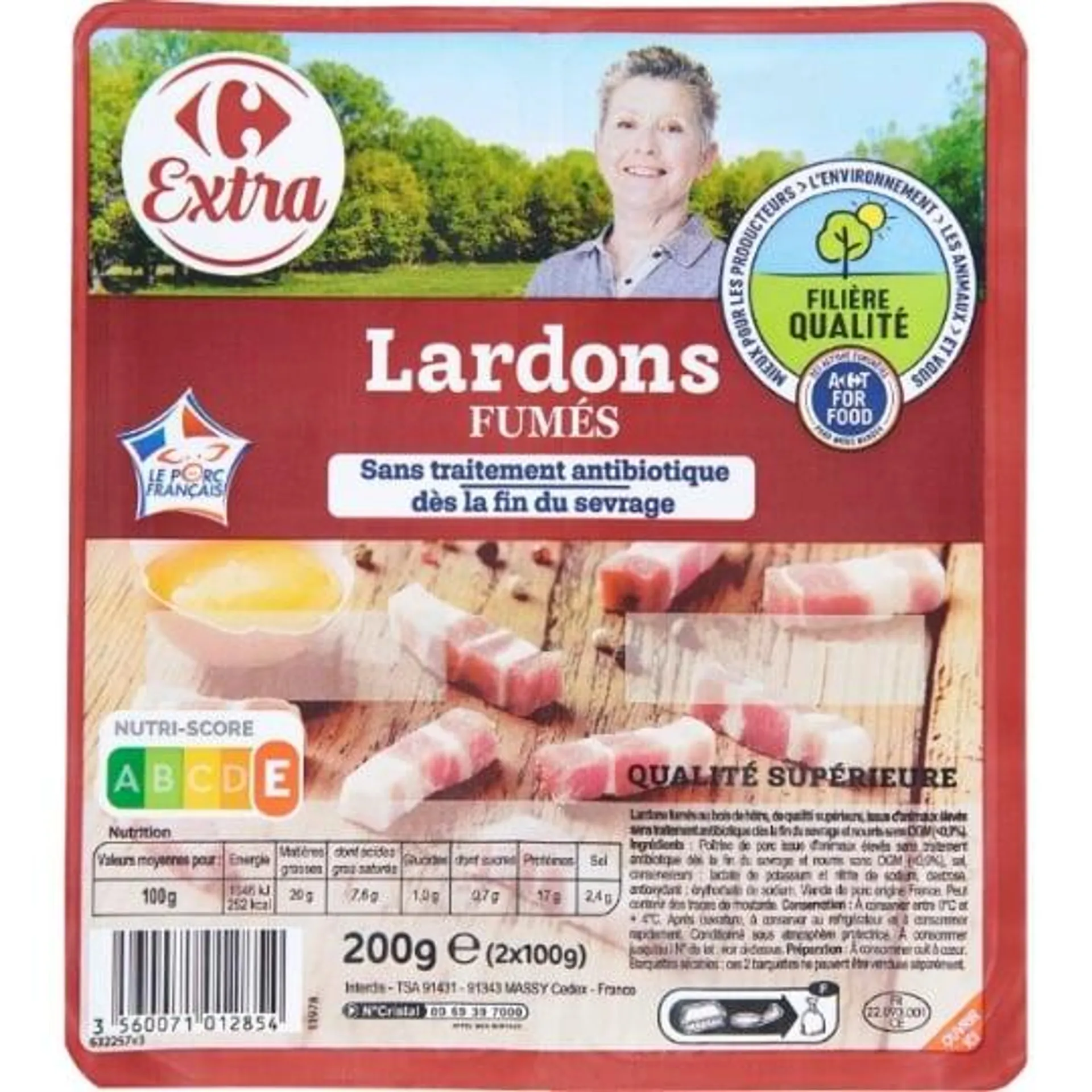 Lardons fumés CARREFOUR EXTRA