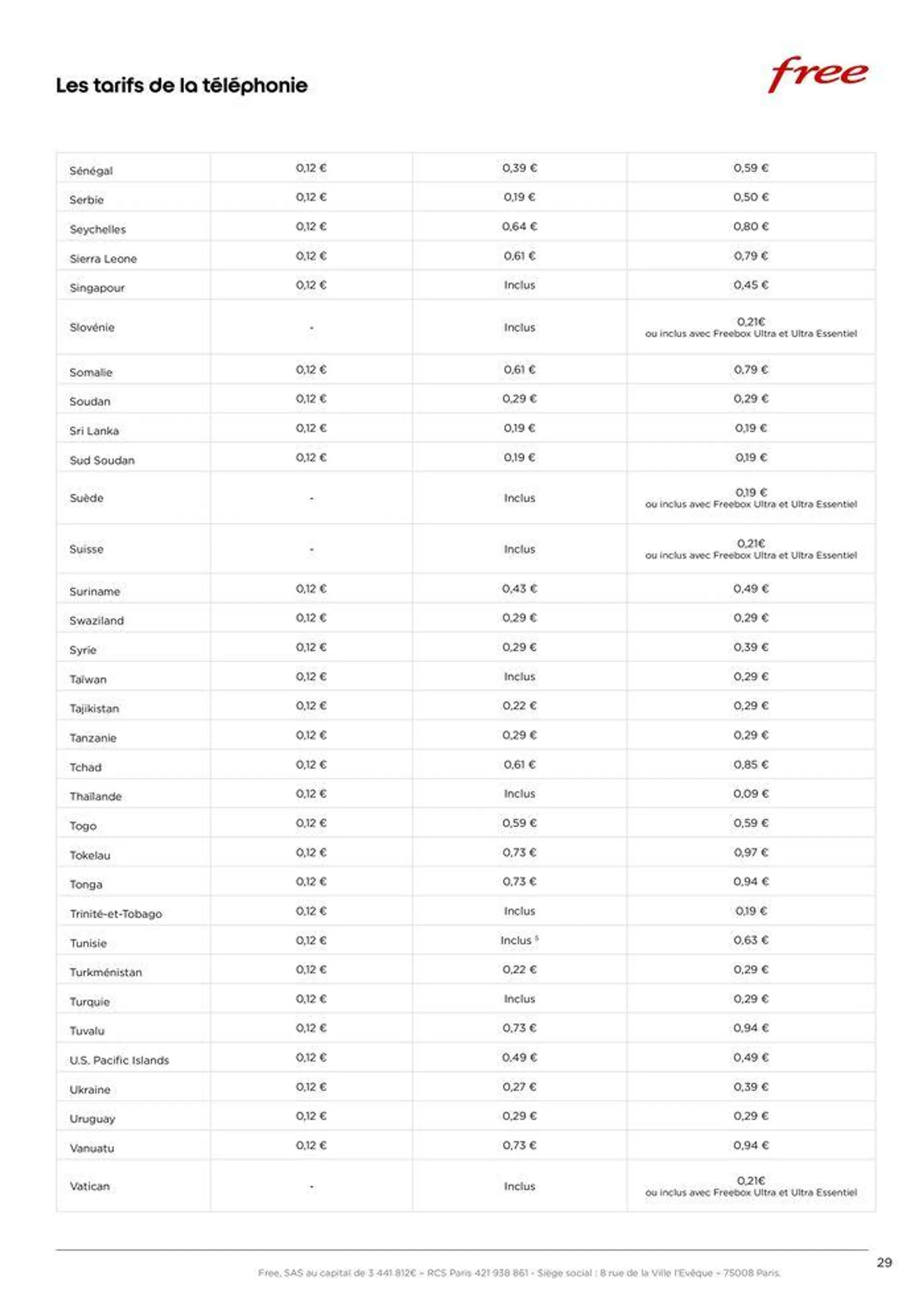 Brochure tarifaire Forfaits Freebox du 28 mars au 31 décembre 2024 - Catalogue page 29