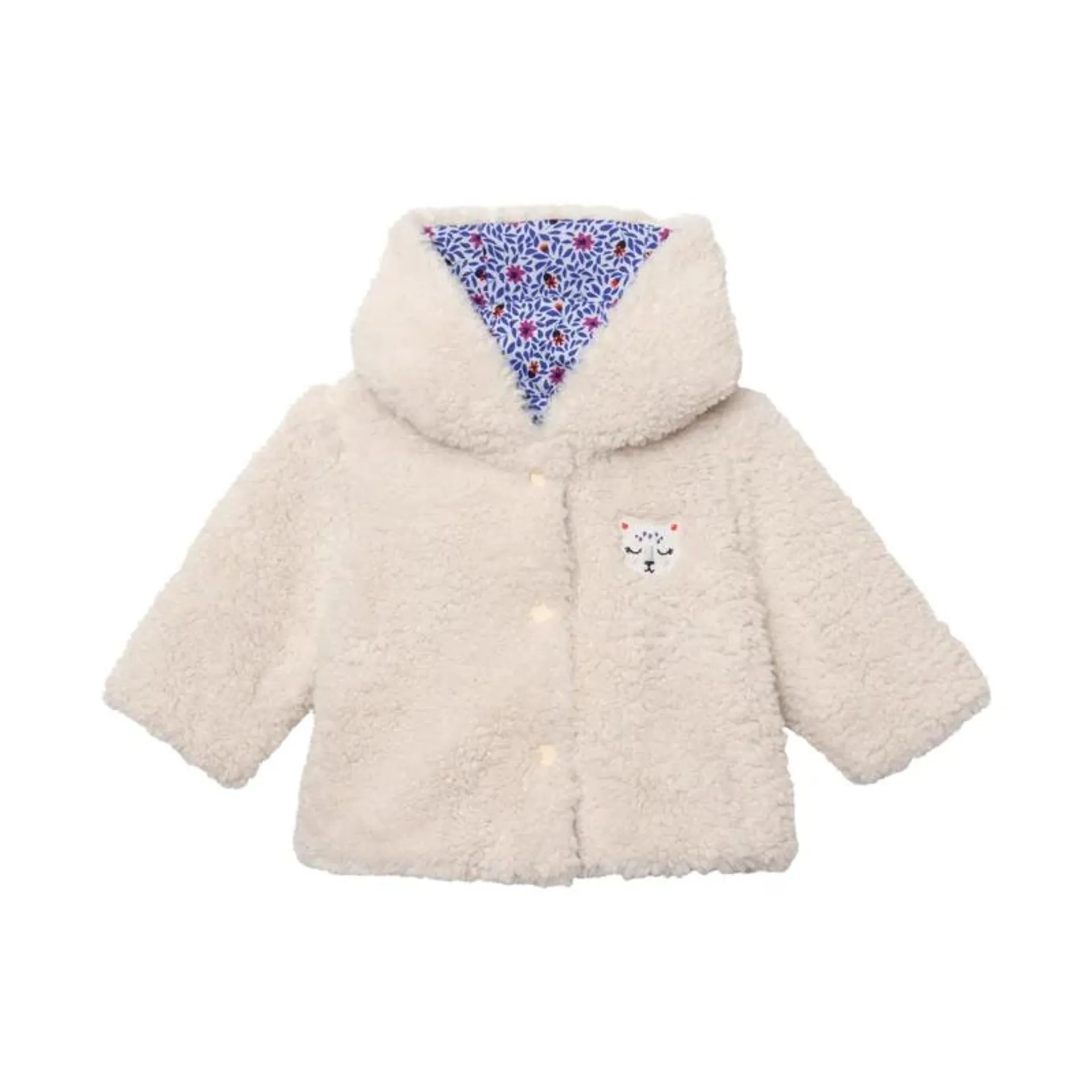 Veste réversible bébé fille micro fleurs beige Catimini