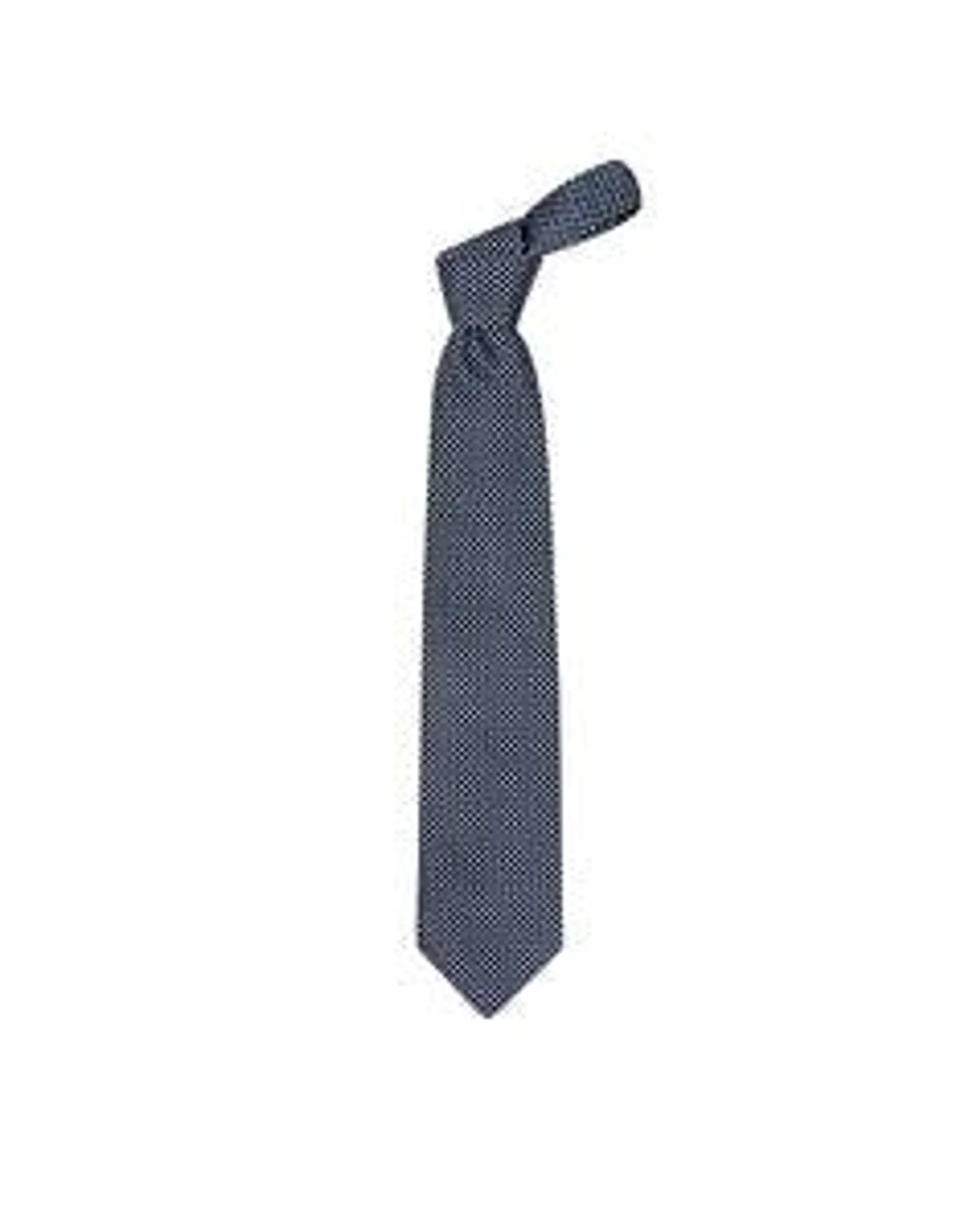 Blue Checks Basketweave Woven Silk Tie