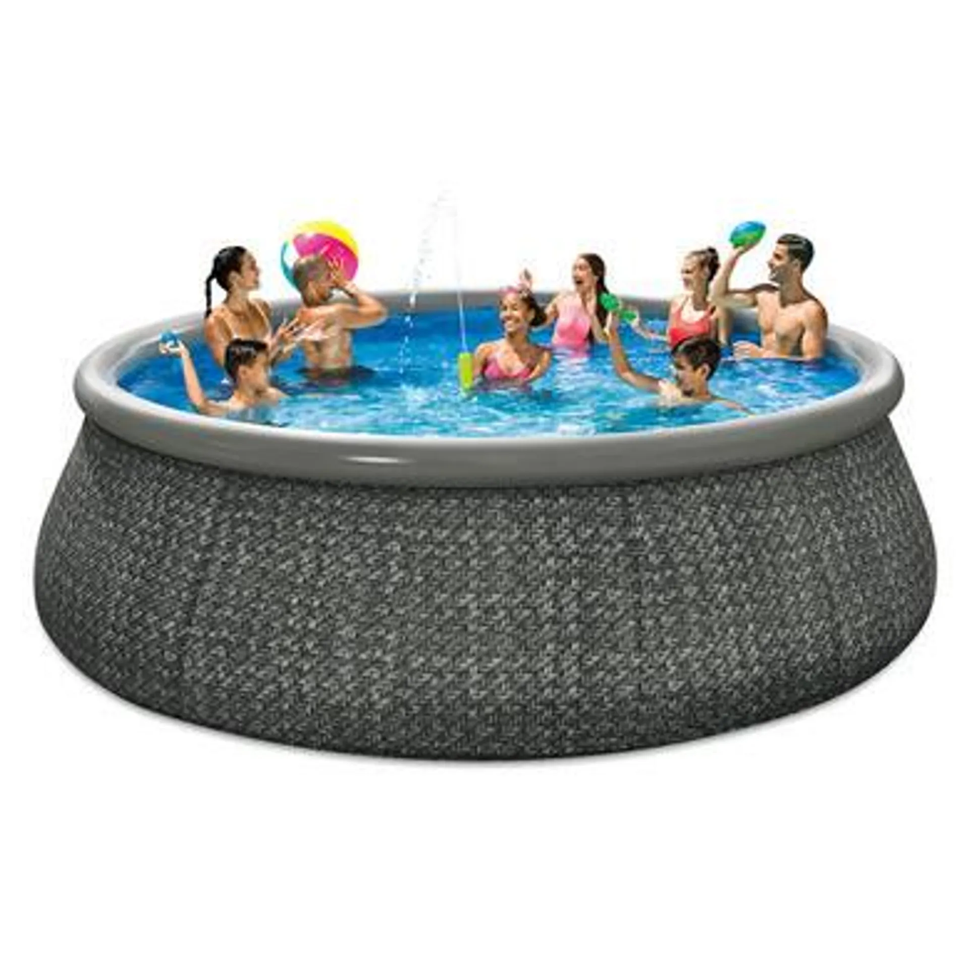 Piscine autoportante ronde anthracite 4m57 x 1m22 + Filtration