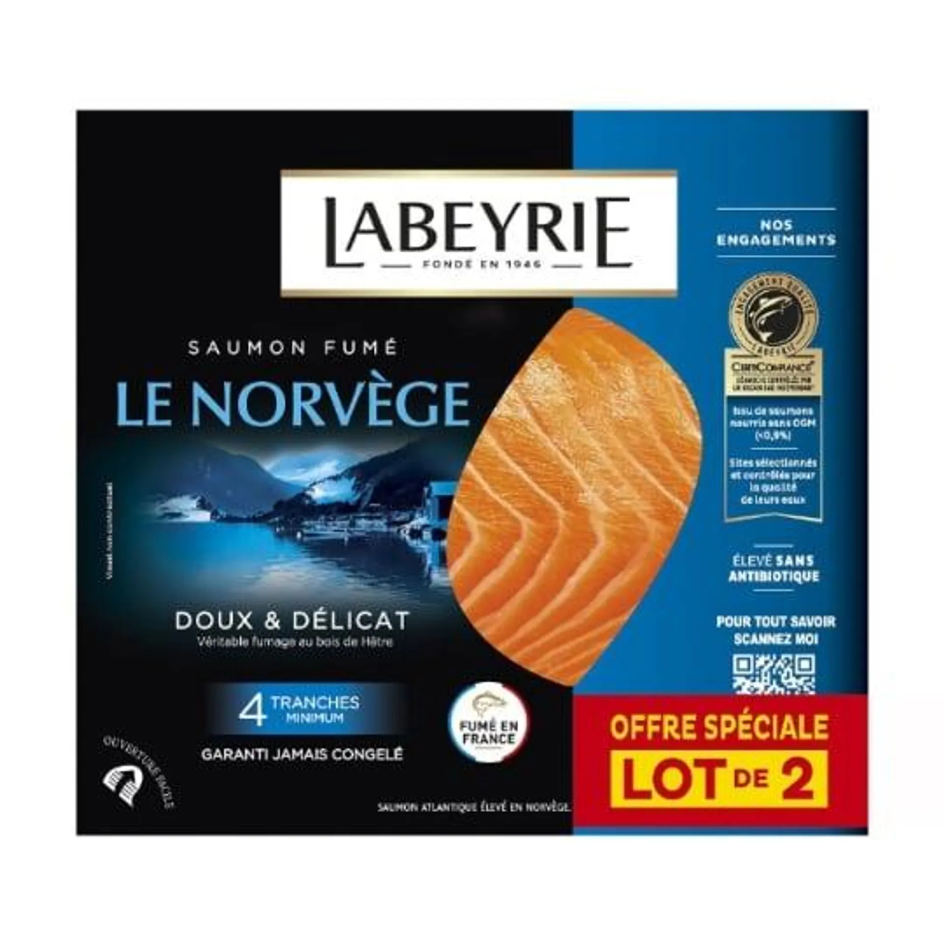 Saumon fumé Le Norvège LABEYRIE