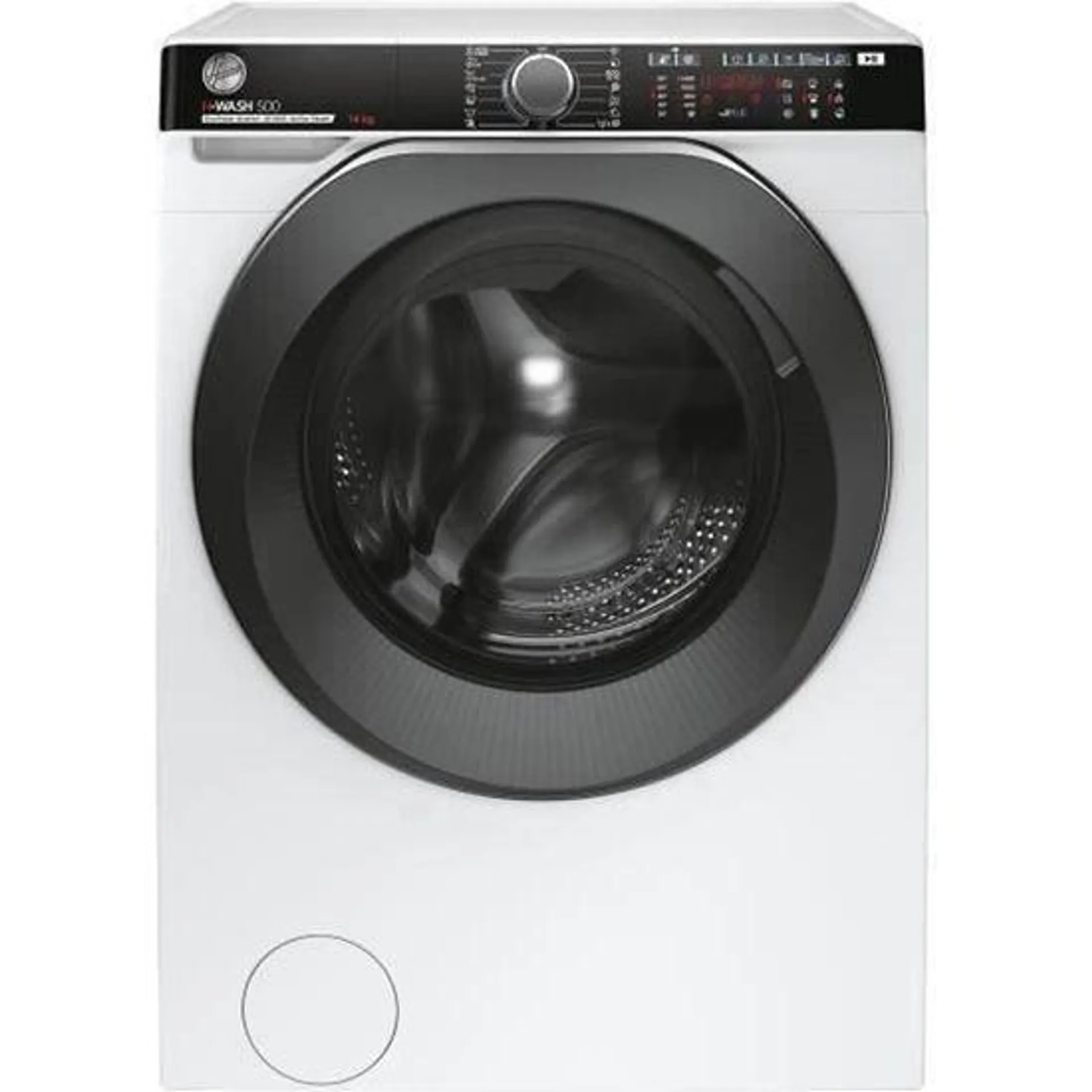 Lave-linge hublot HOOVER H-WASH 500 HWP414AMBC/1-S - 14 kg - Induction - Classe A - 1400 trs/min - Blanc - Connecté - Vapeur