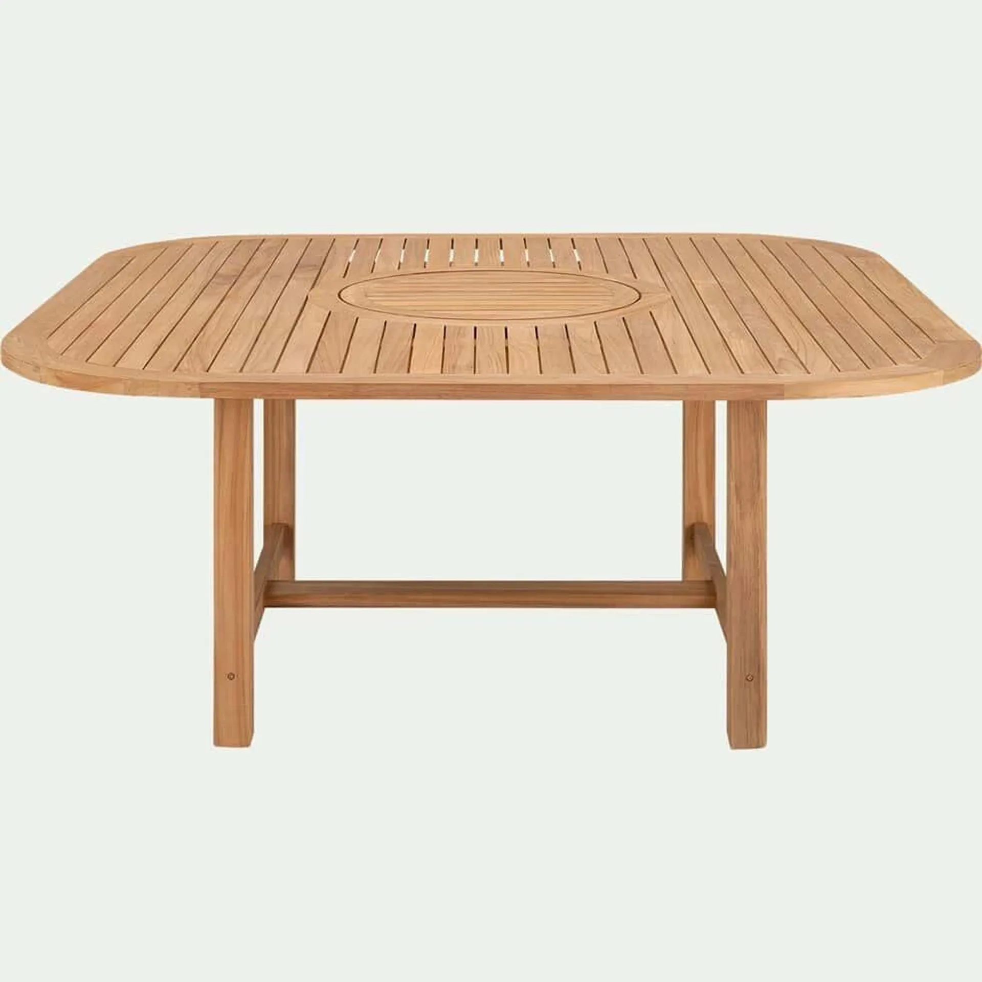 JANDI Table de jardin en teck - bois clair (8 places)