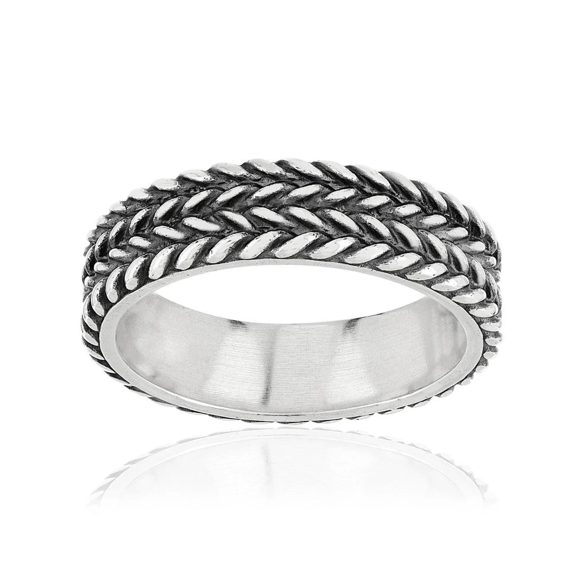 Bague argent 925 tressée