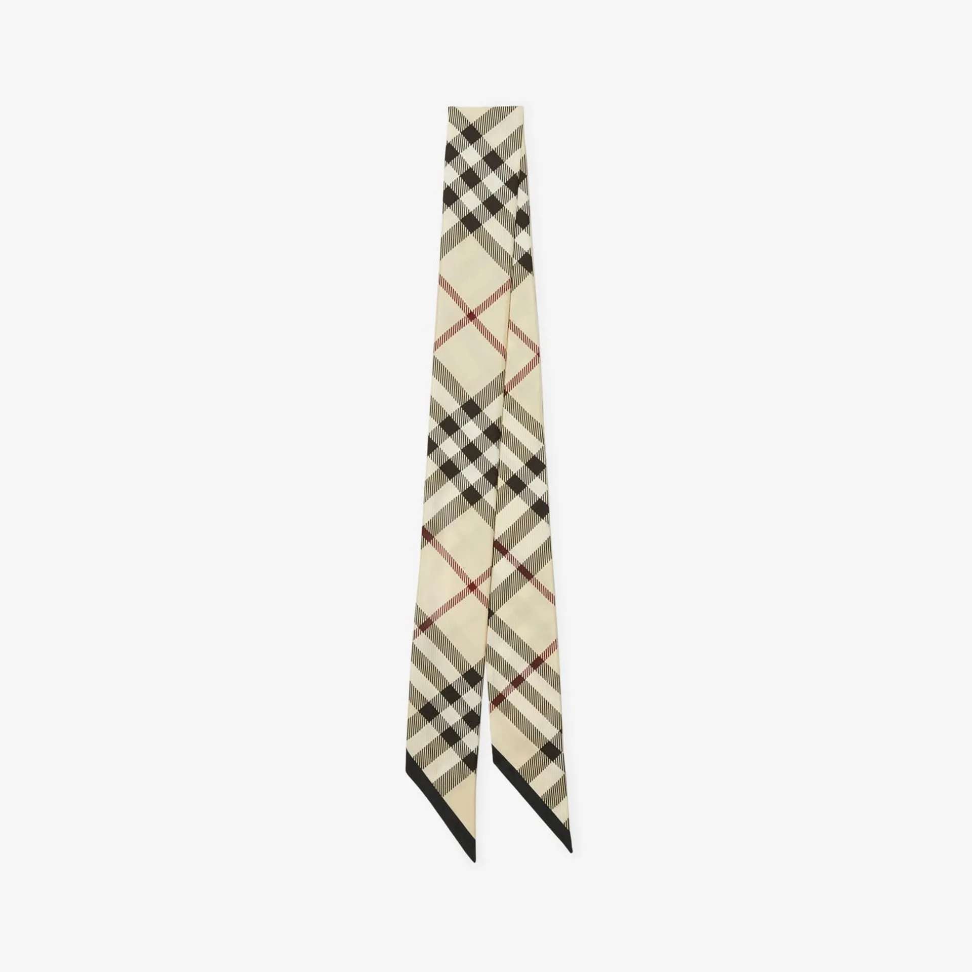 Skinny Check Silk Scarf