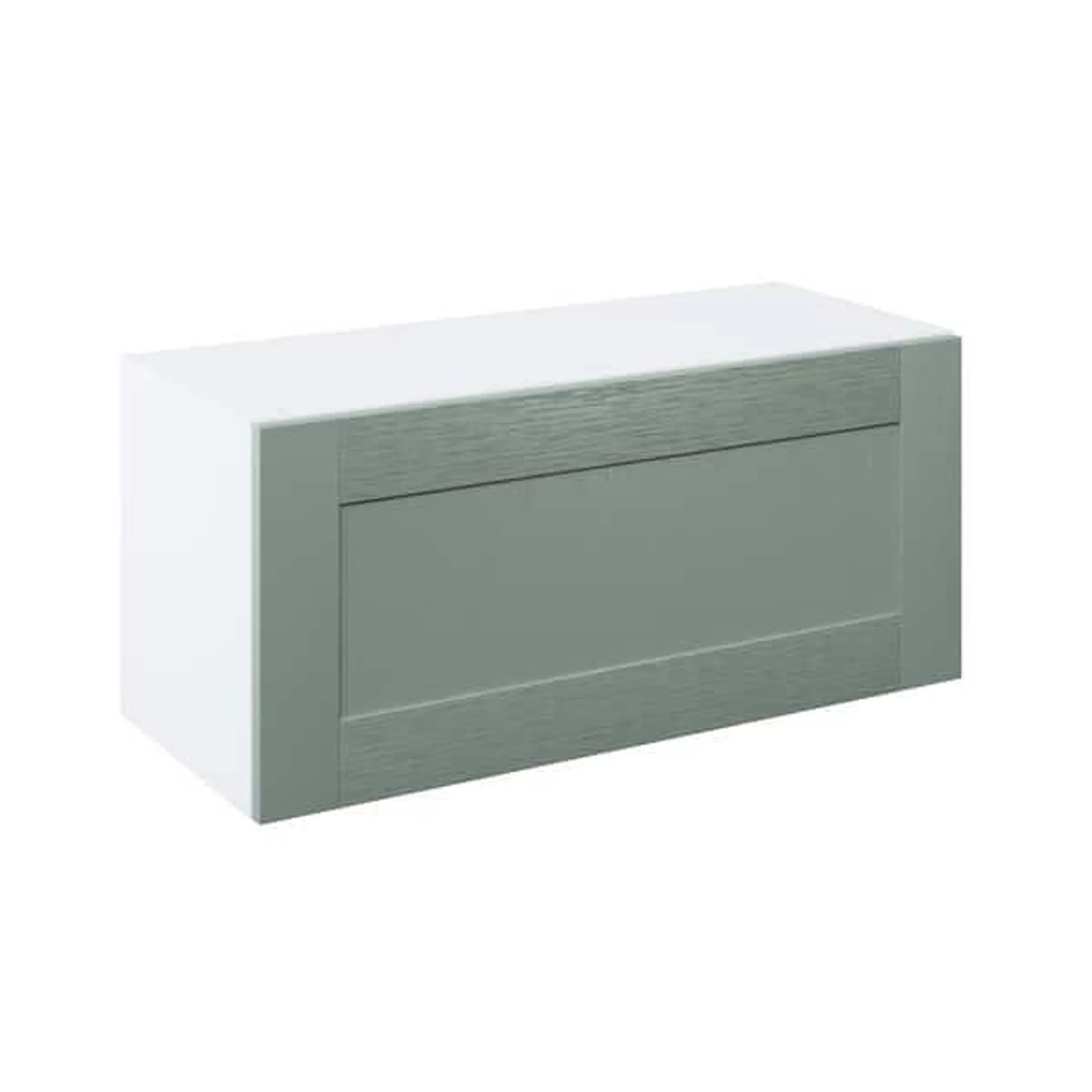 Meuble haut "Coline" vert sauge l.80 x h.36 x p.32 cm 2 portes relevables