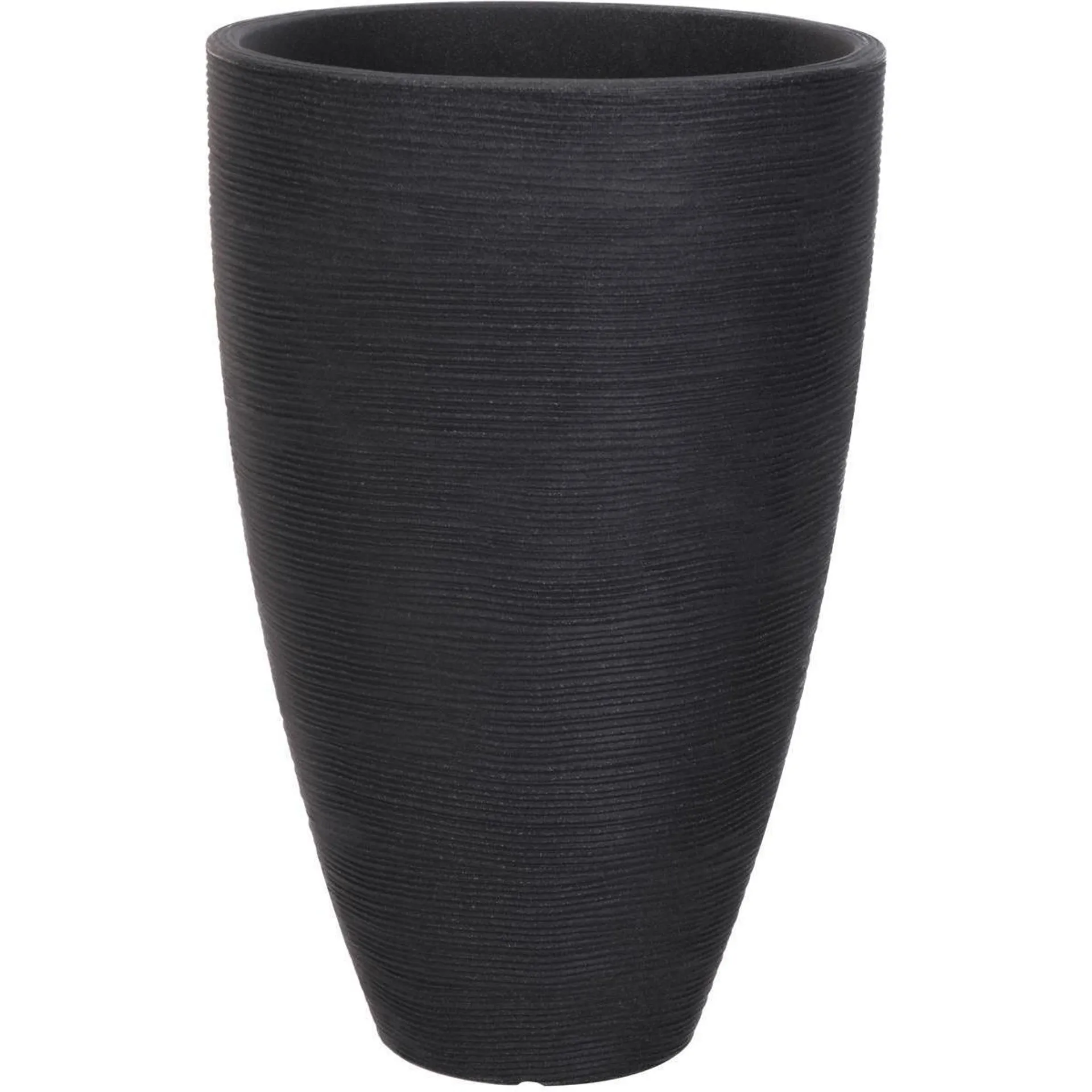 Pot de fleurs rond - ø 40 x H 60 cm - Gris anthracite