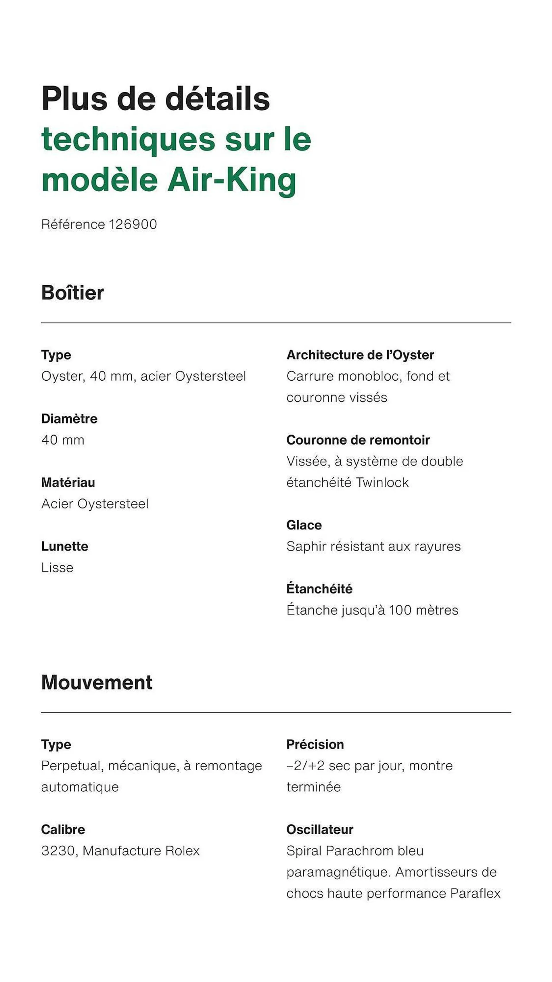 Catalogue Rolex du 5 avril au 28 décembre 2024 - Catalogue page 10