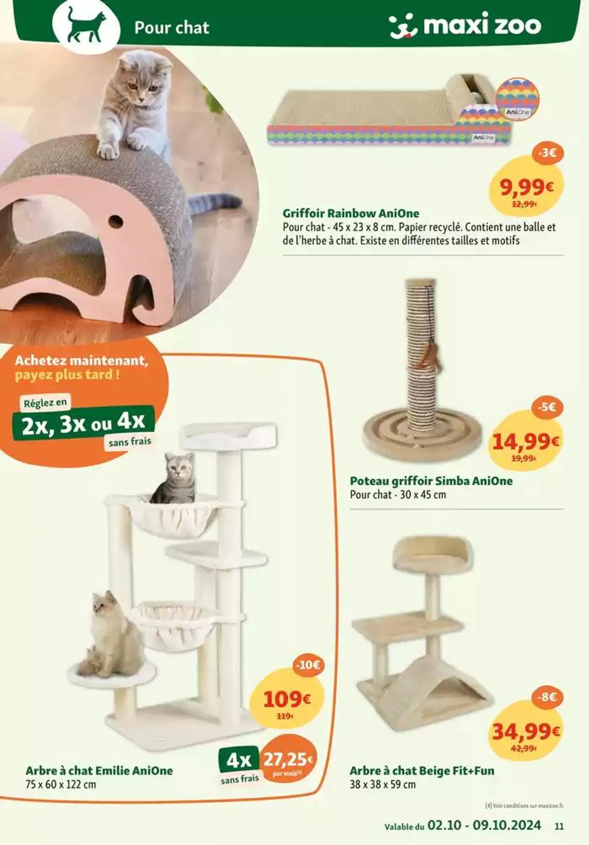 Maxi Zoo: Tout pour vos animaux du 2 octobre au 9 octobre 2024 - Catalogue page 11