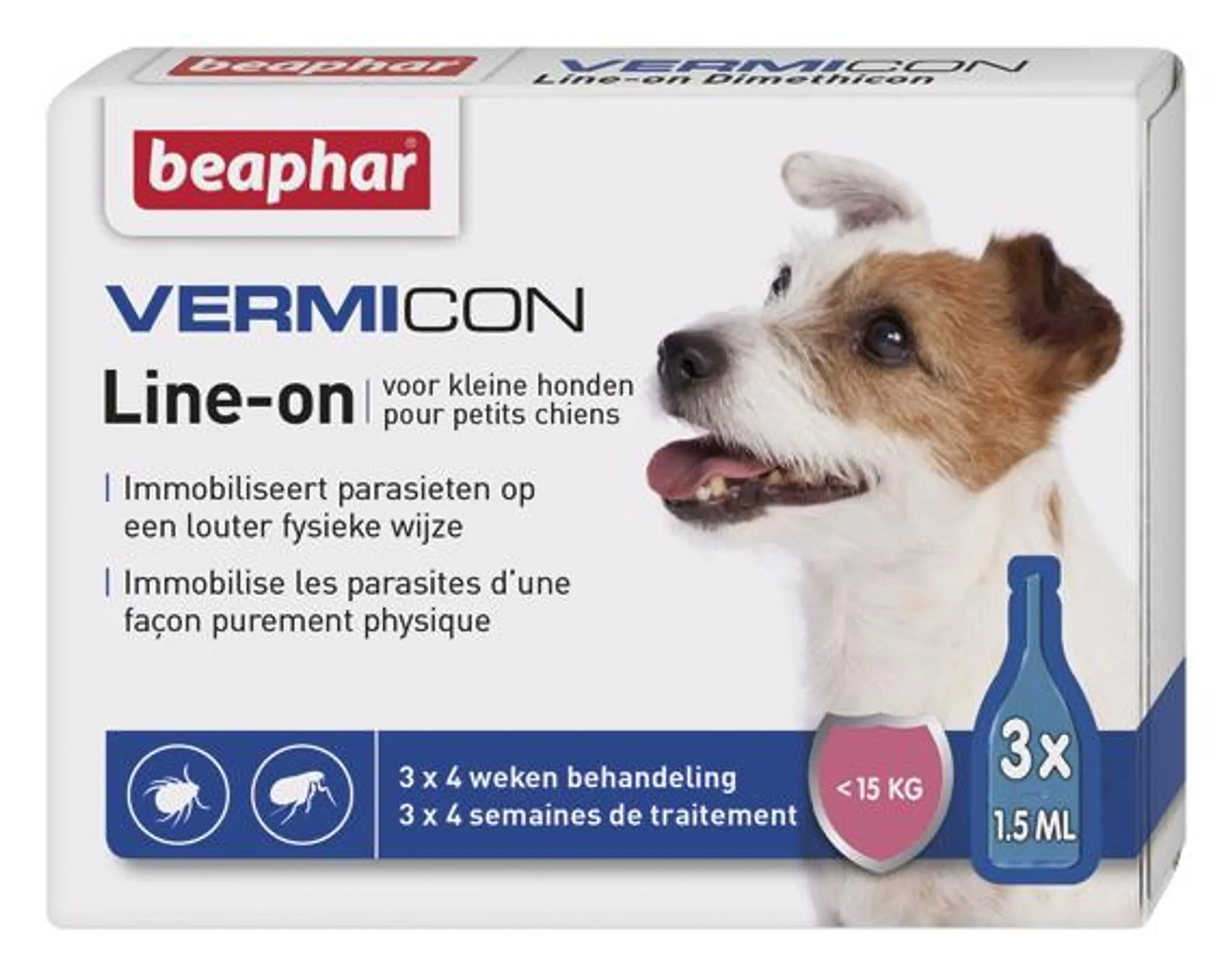 Beaphar vermicon line-on petit chien 3 x 1,5ml