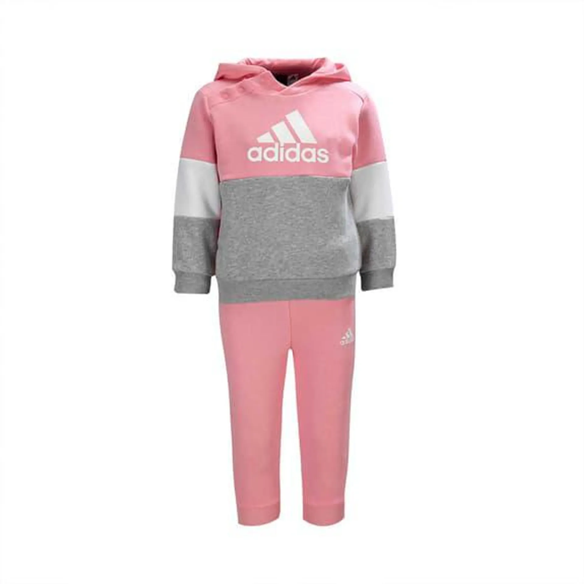 Survêtement adidas Colourblock Fleece Sport rose gris blanc enfant