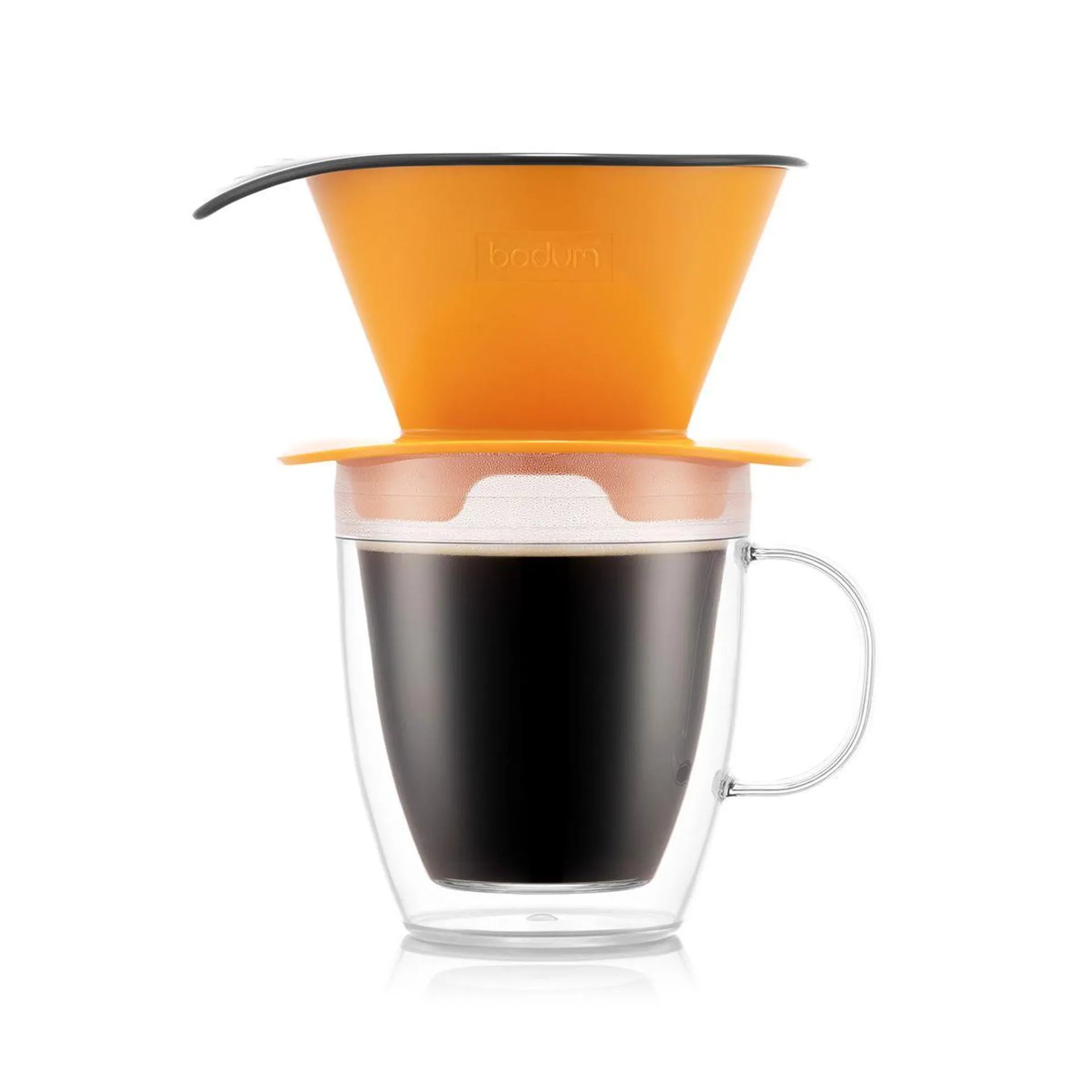 Set filtre à café individuel et mug isotherme en plastique double paroi, 0.3 l