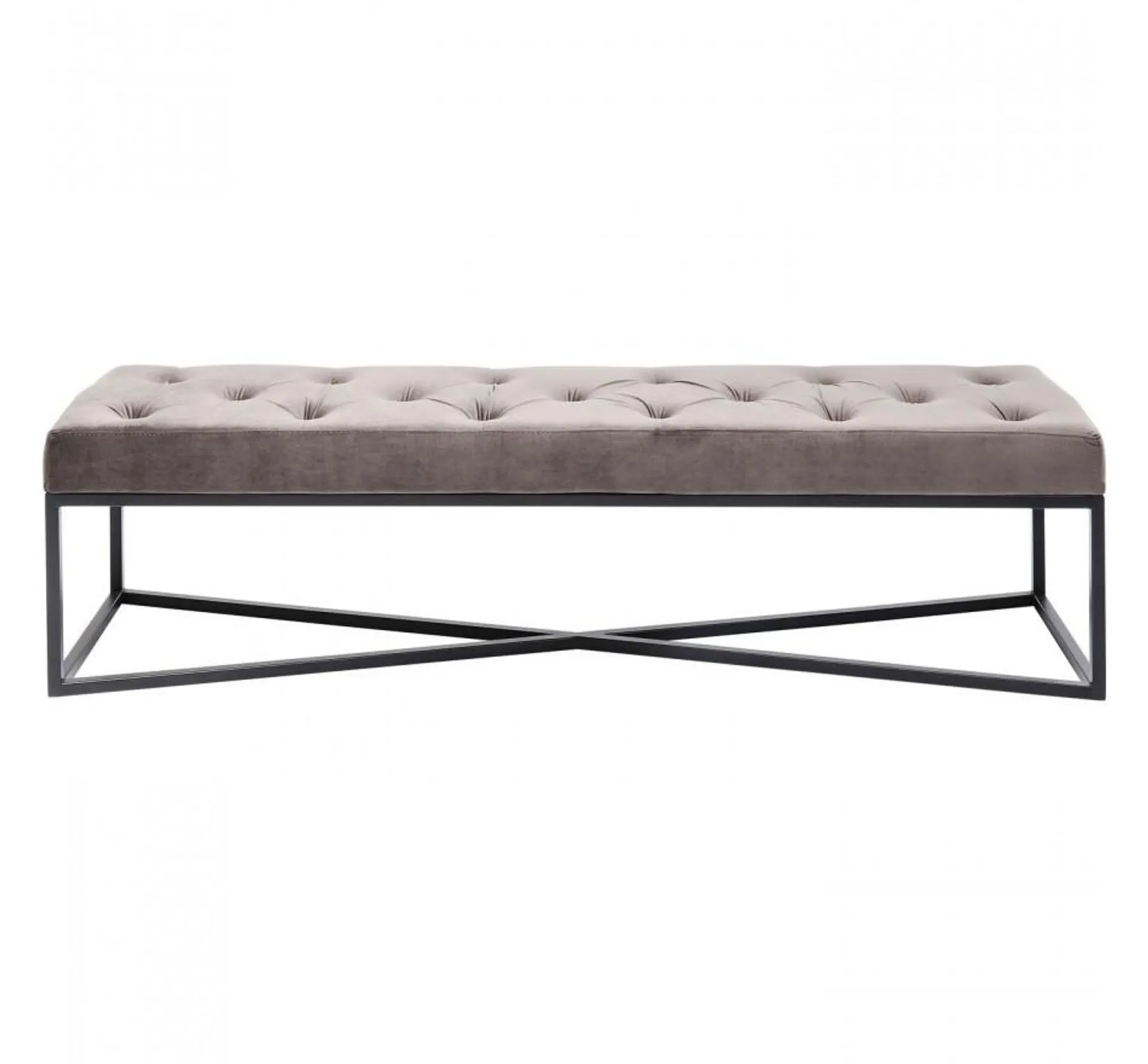 Banc Crossover gris et noir 150x40cm Kare Design