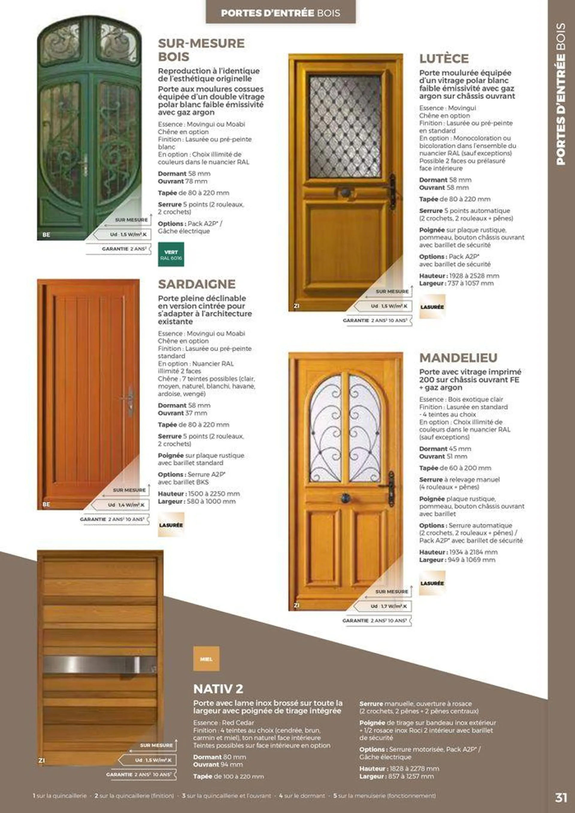 Catalogue Menuiserie du 7 juin au 31 décembre 2024 - Catalogue page 31