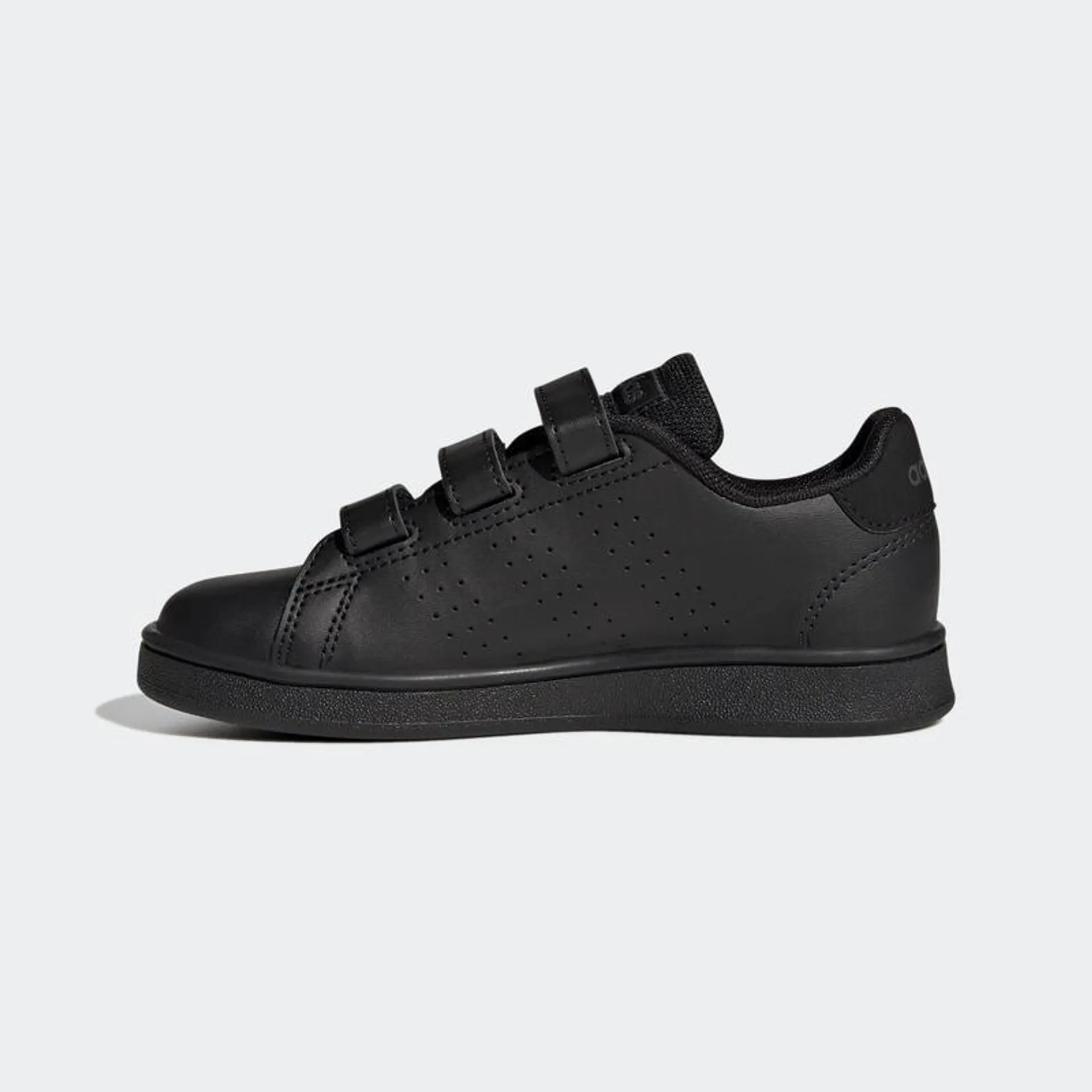 Încălțăminte cu benzi cu arici Educație fizică ADIDAS ADVANTAGE Negru Copii