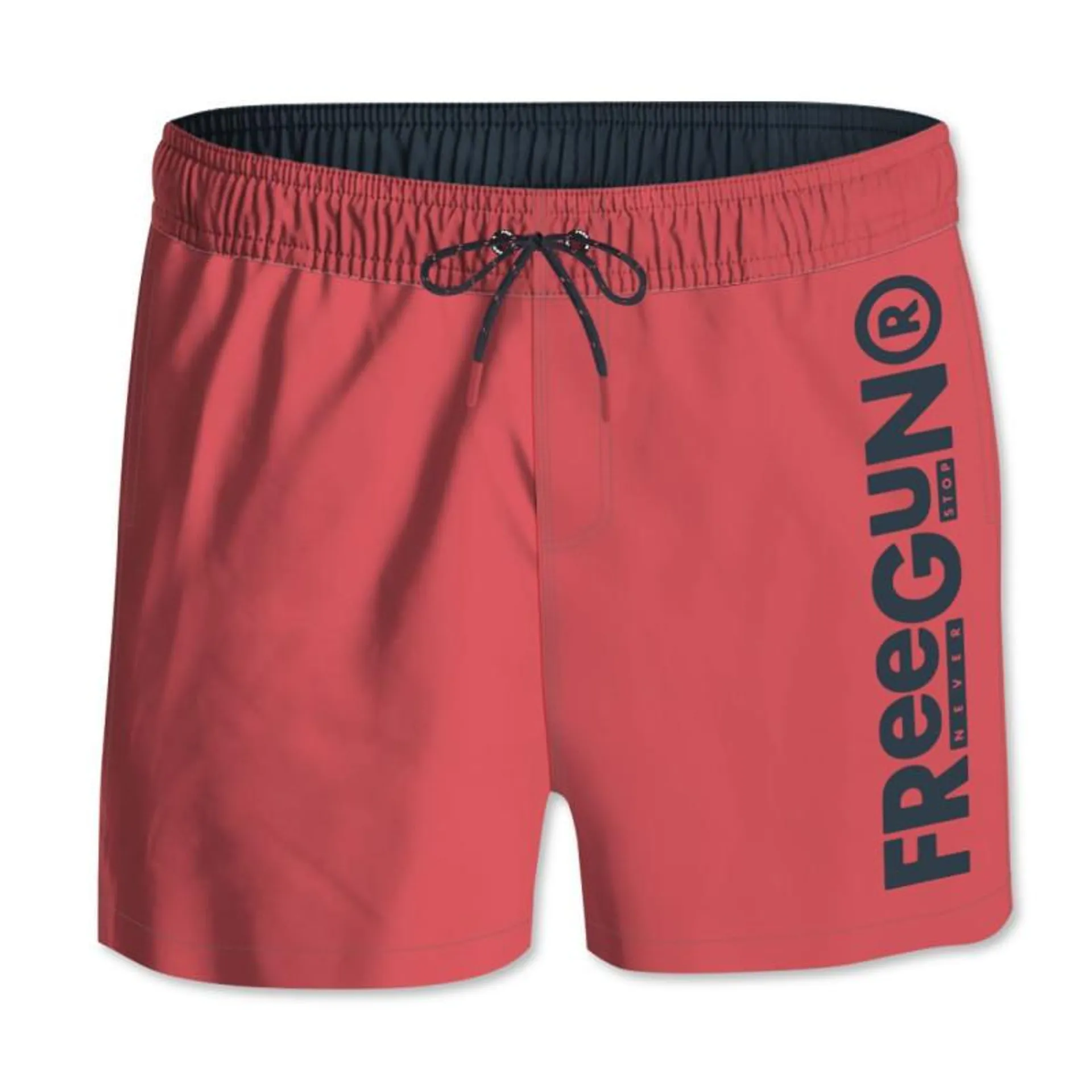 Short de bain homme Rouge et Noir | FREEGUN