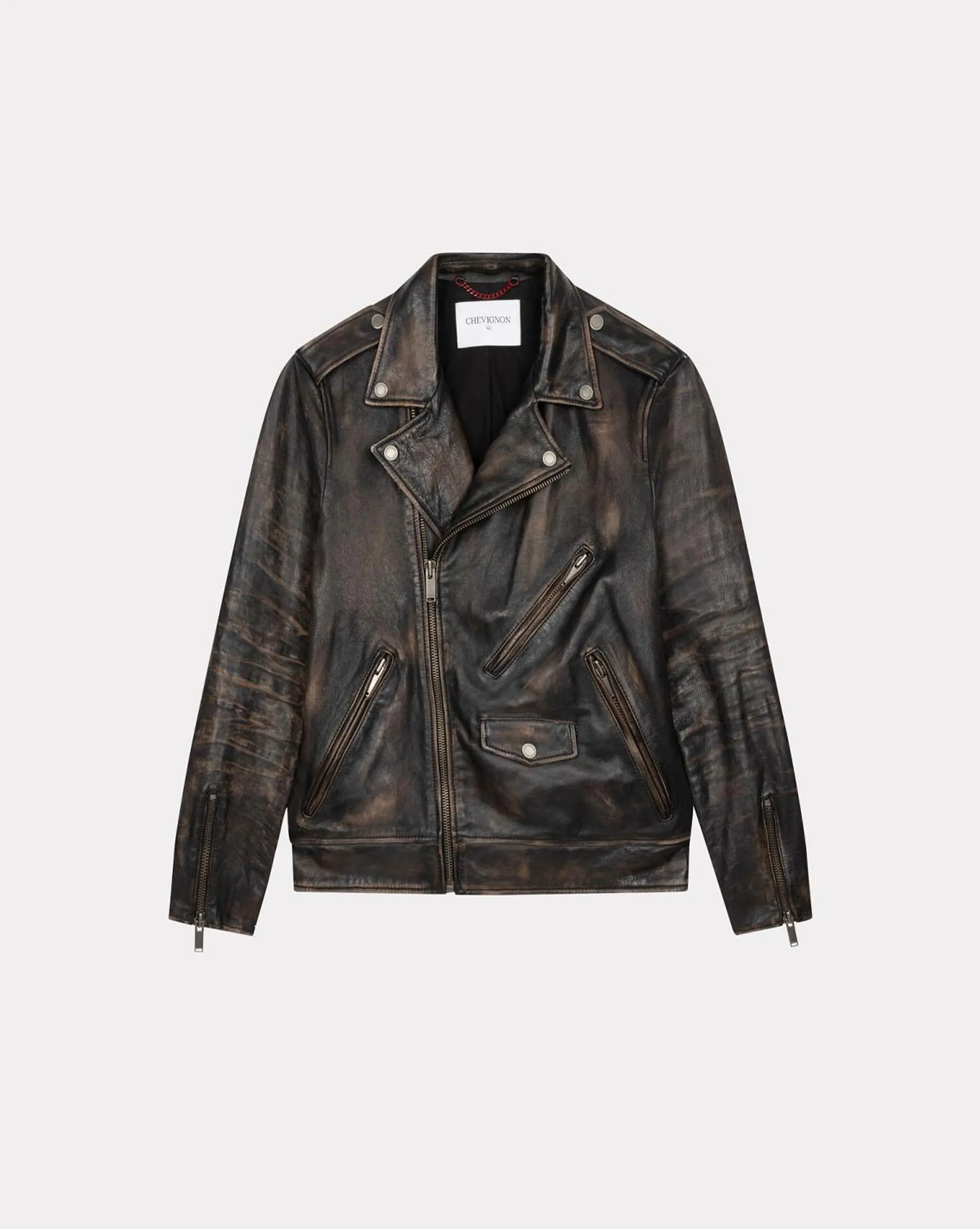 Blouson en cuir biker