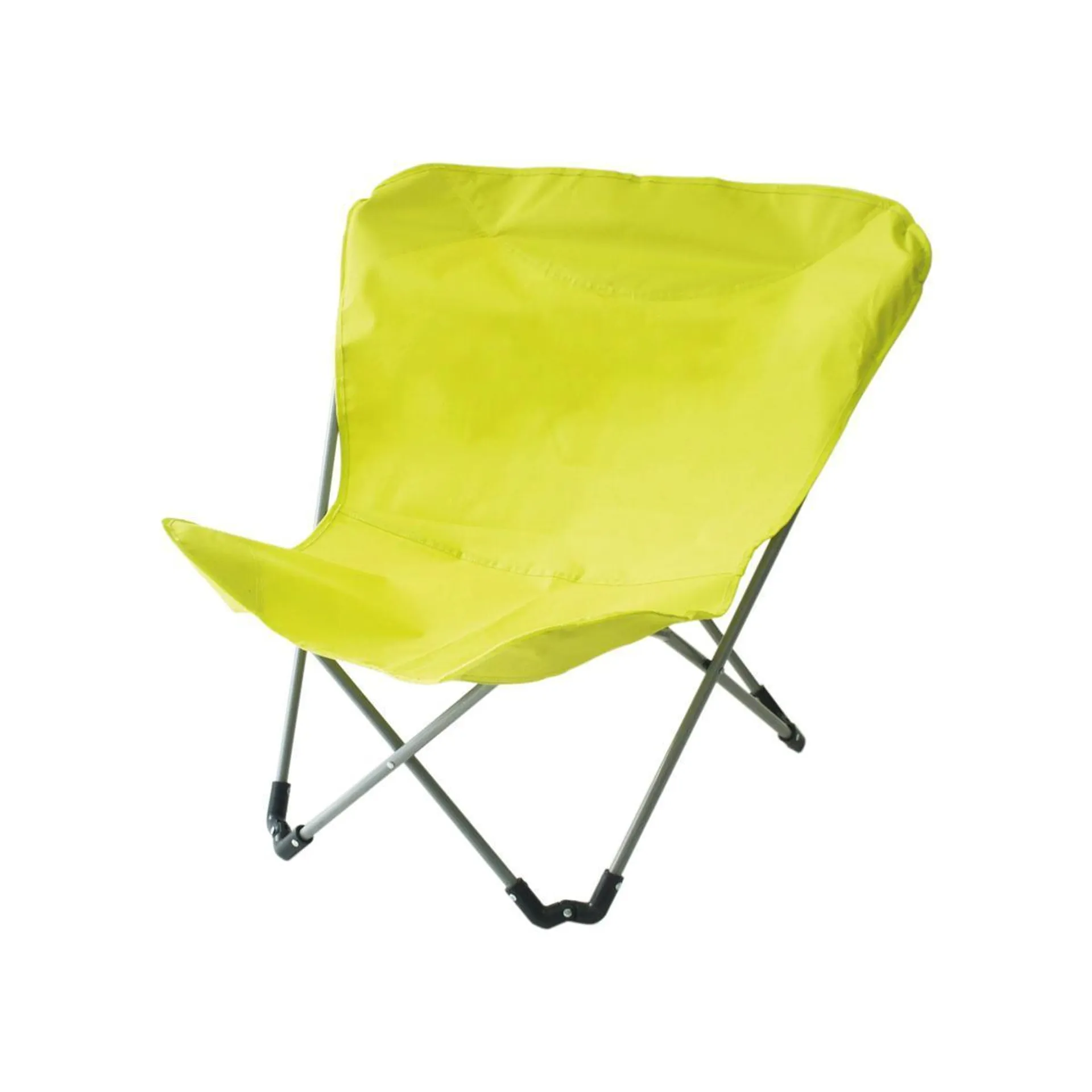 Fauteuil papillon - Acier - Oxford - Polyèthylène - 54 x 52 x H 78 cm - Vert anis