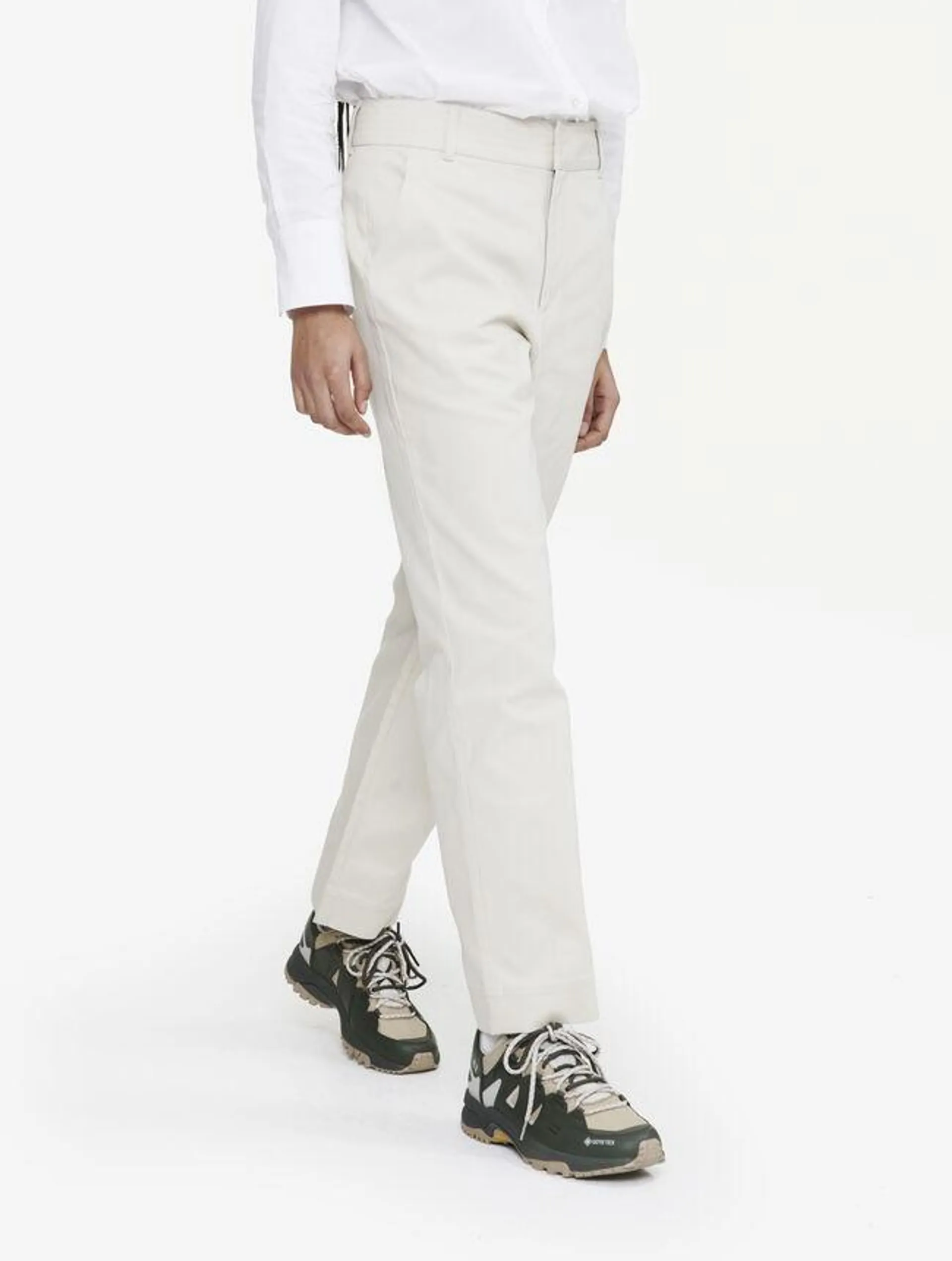 Pantalon droit en twill coton