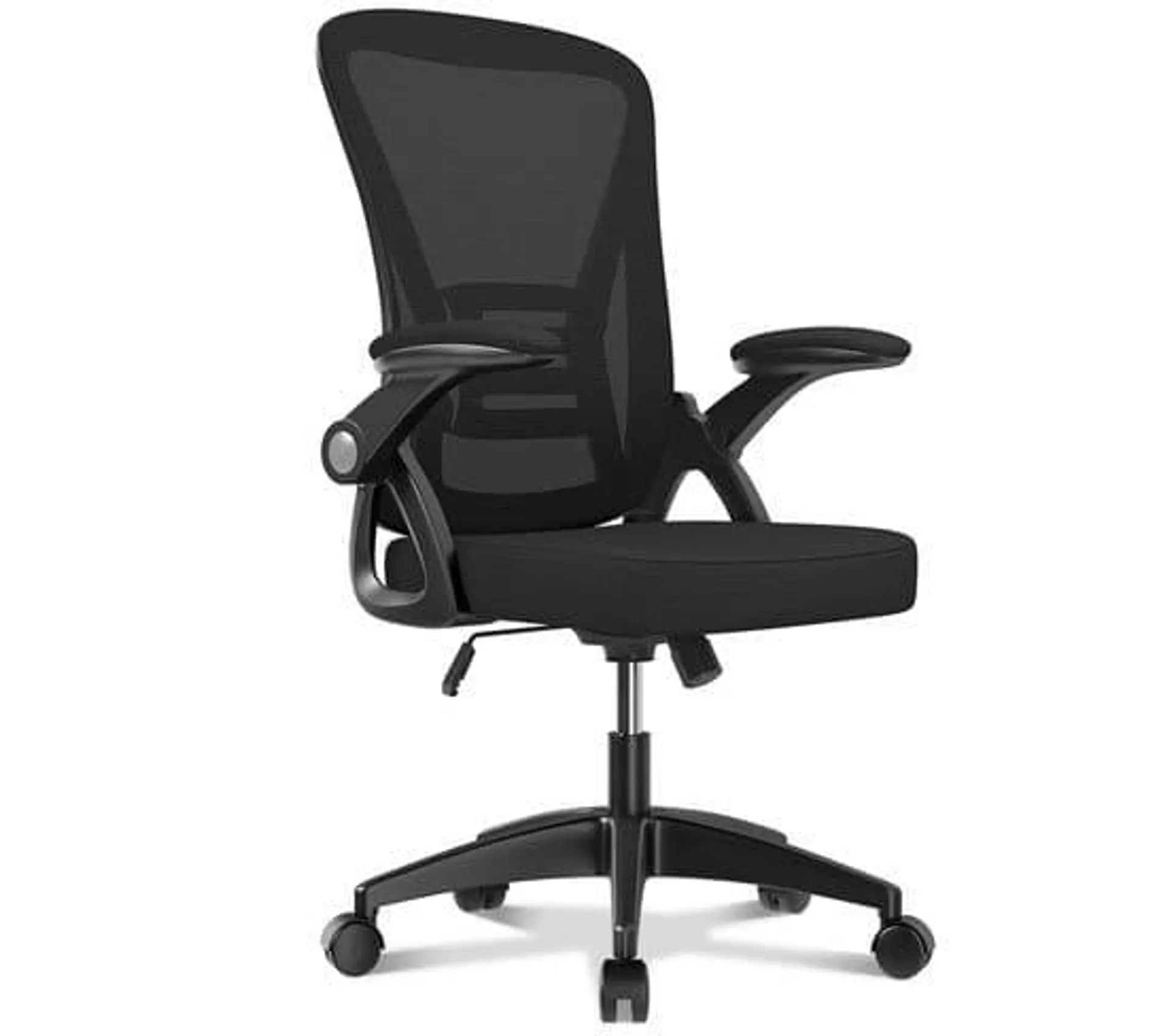 Fauteuil De Bureau Ergonomique Avec Accoudoir Rabattable - Noir