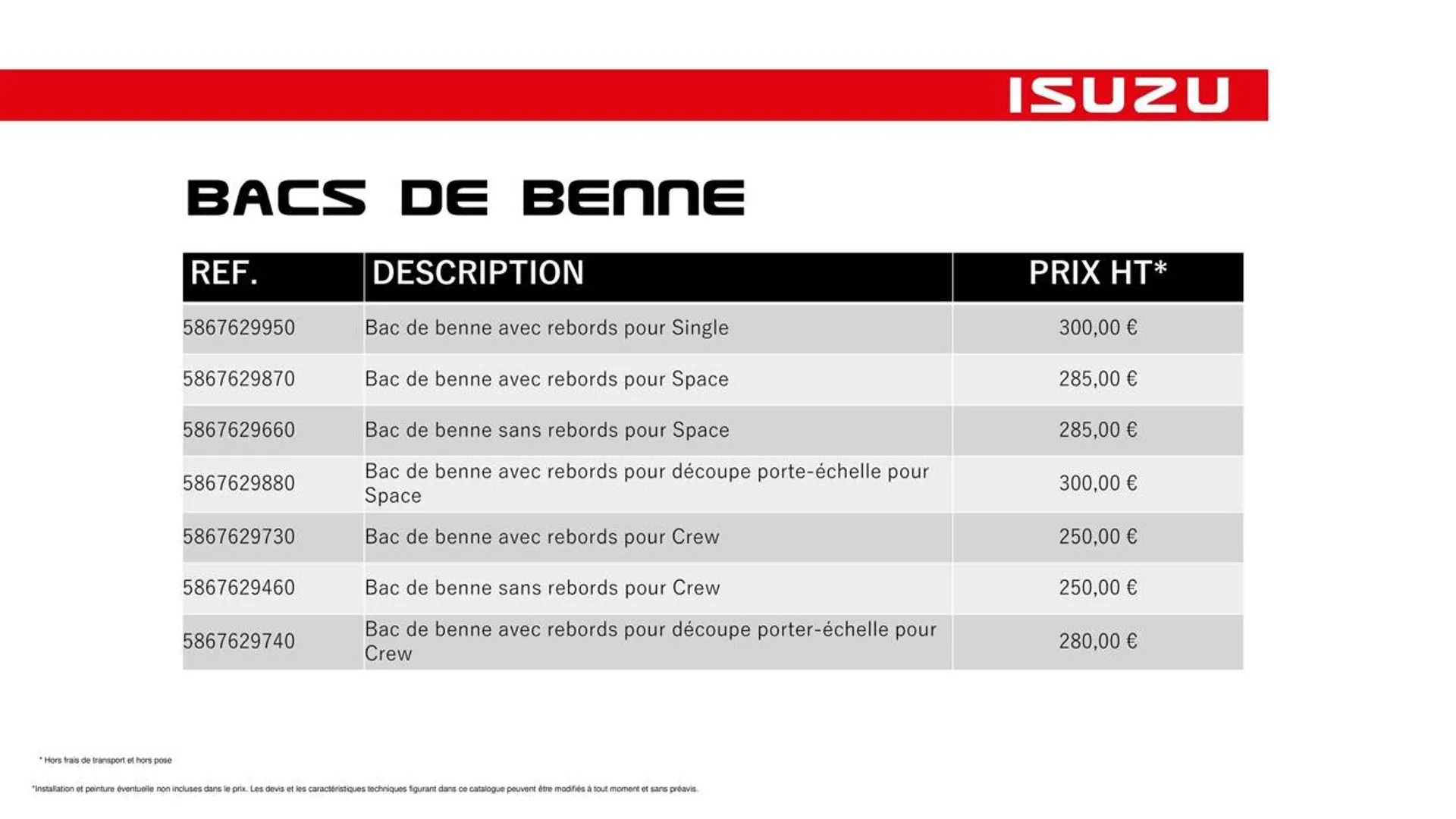 Catalogue ACCESSOIRES D-MAX - N60 N57  - 10