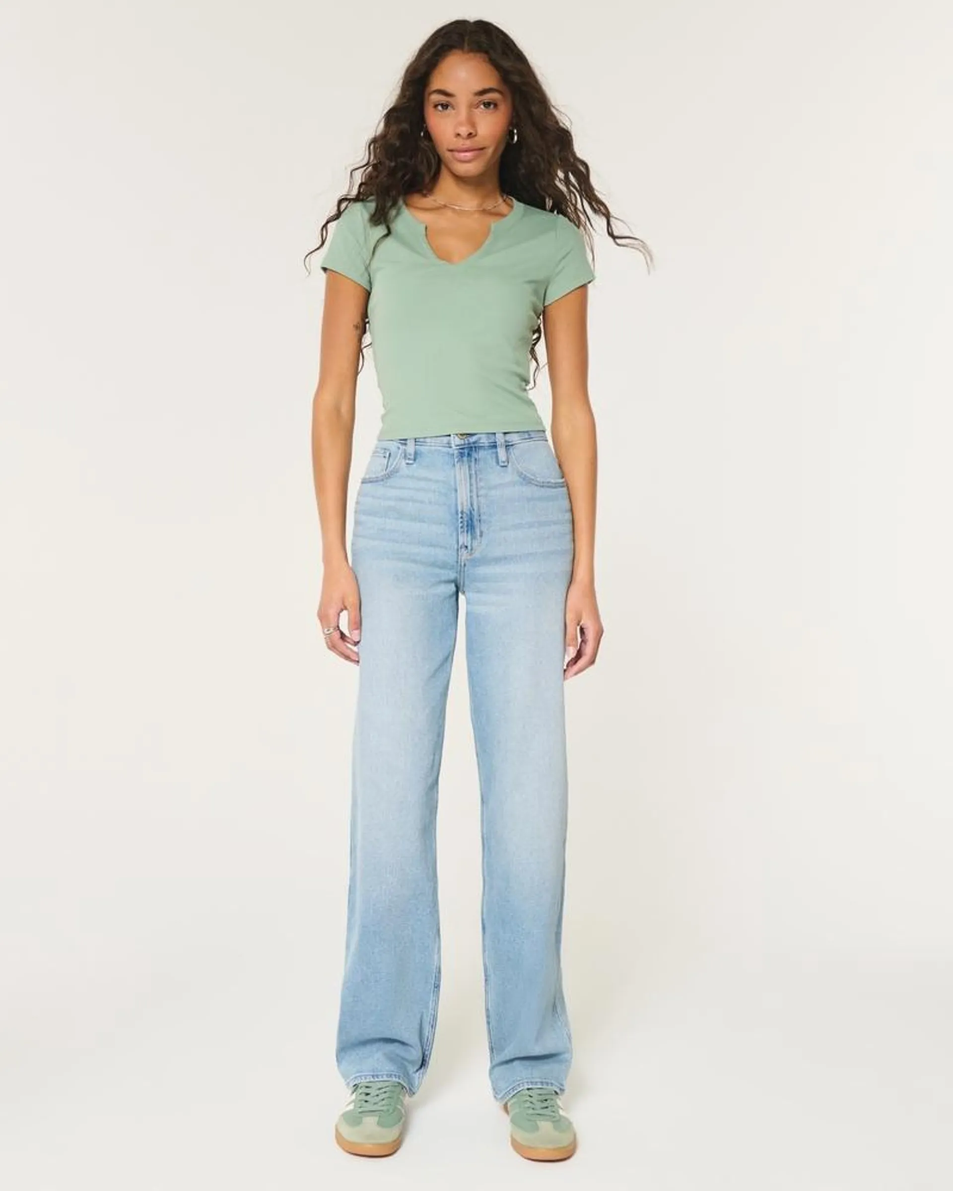 Ultra High-Rise Medium Wash Dad Jeans