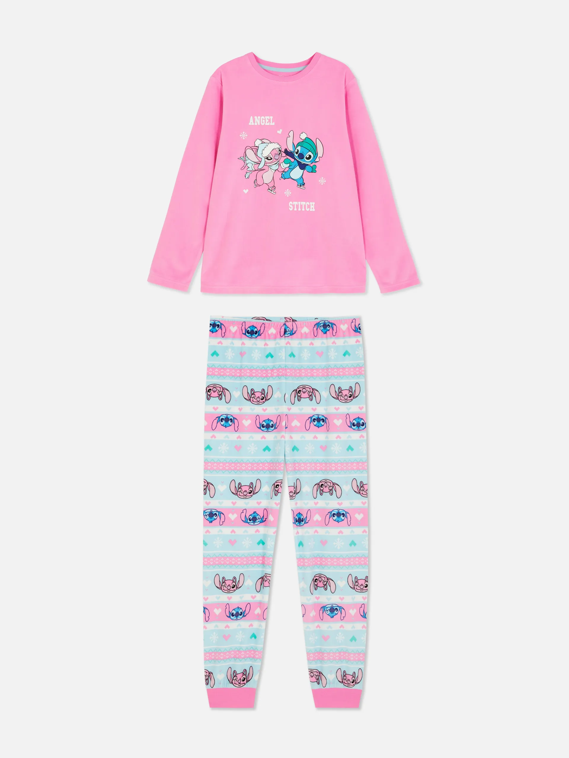 Pyjama long à motif jacquard Disney Lilo & Stitch