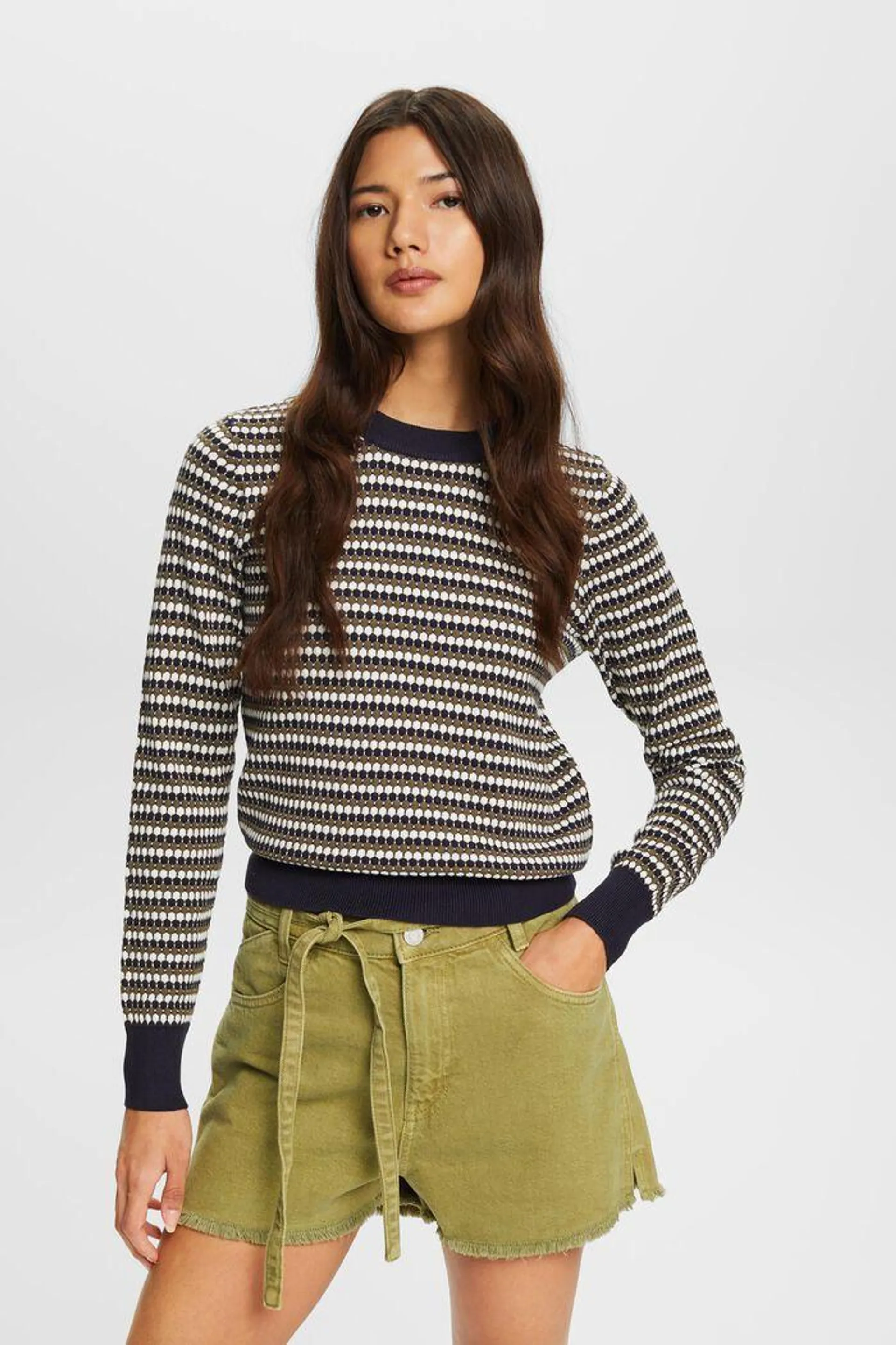 Pull-over multicolore, mélange de coton