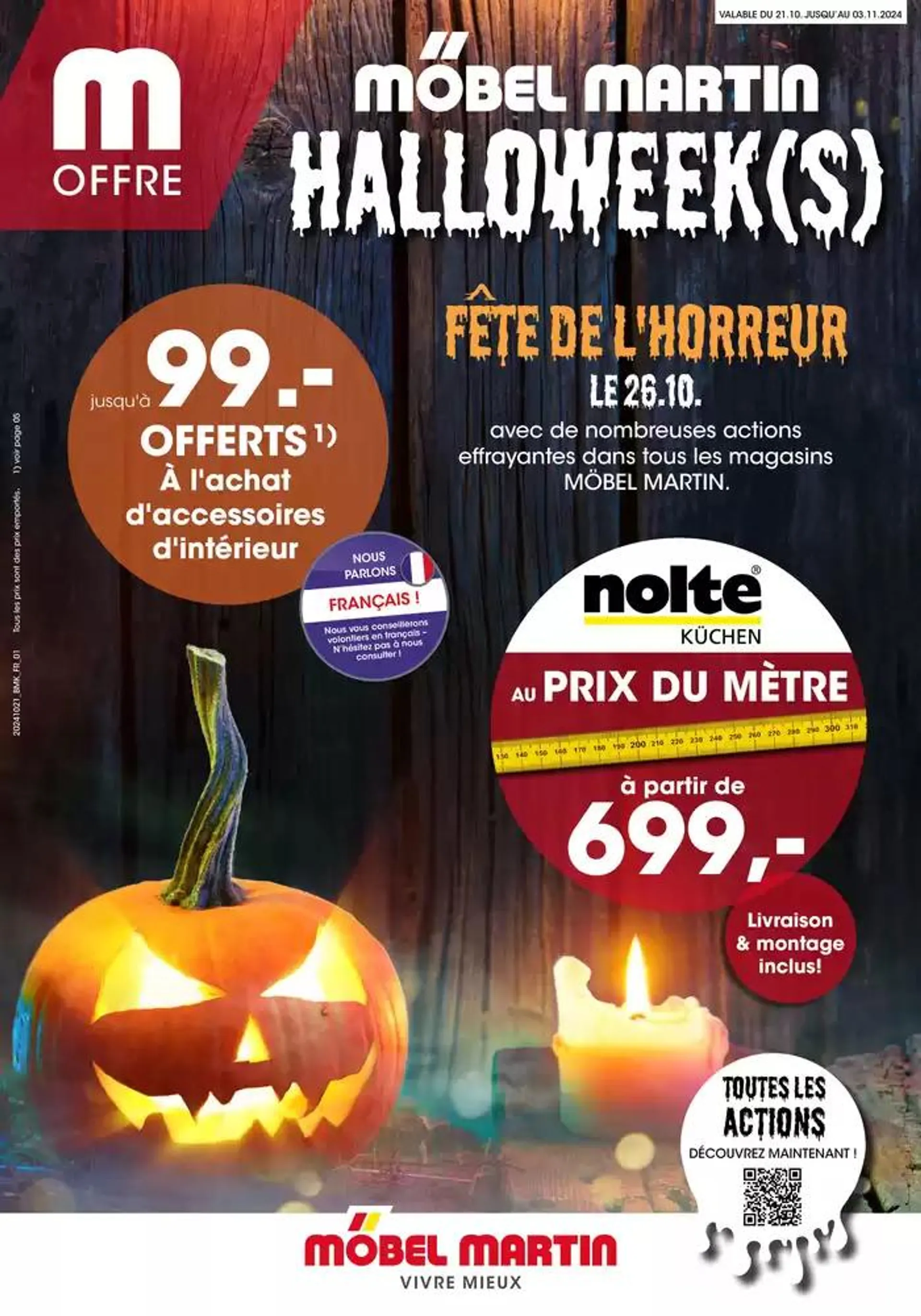 Fête de l'horreur du 21 octobre au 3 novembre 2024 - Catalogue page 1