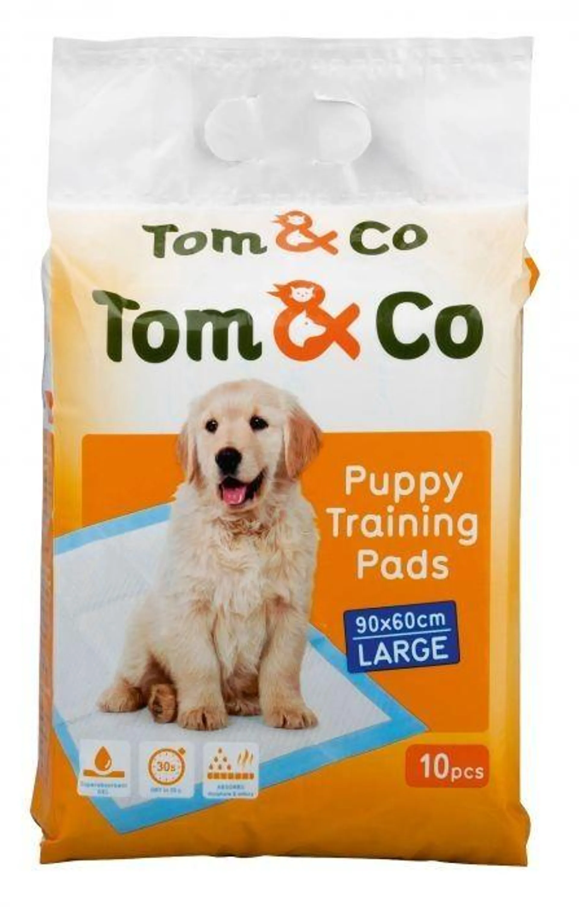 Tom&co puppy training pads 10pcs large 90x60cm