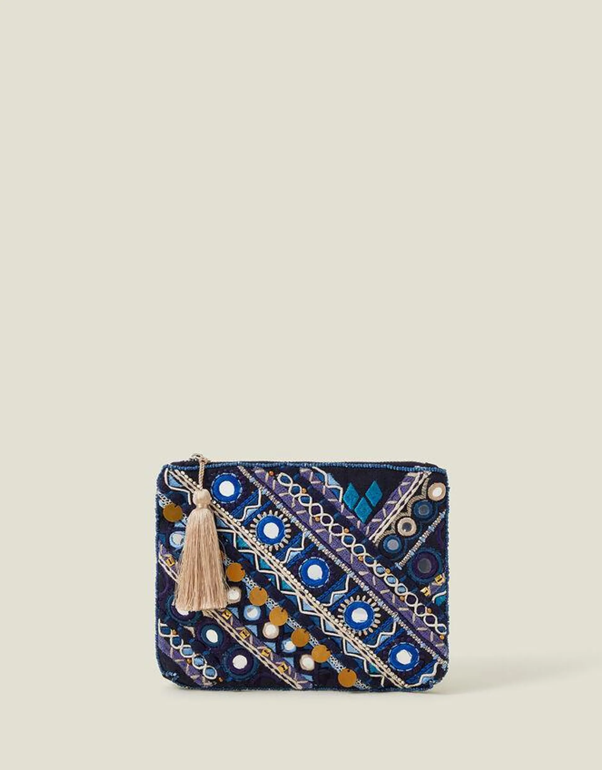 Embellished Mirror Pouch