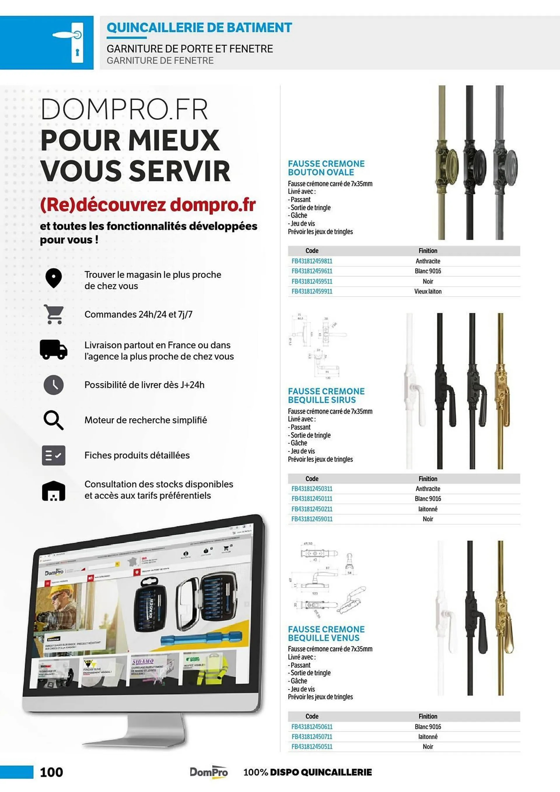 Catalogue DomPro du 8 juillet au 4 janvier 2025 - Catalogue page 100