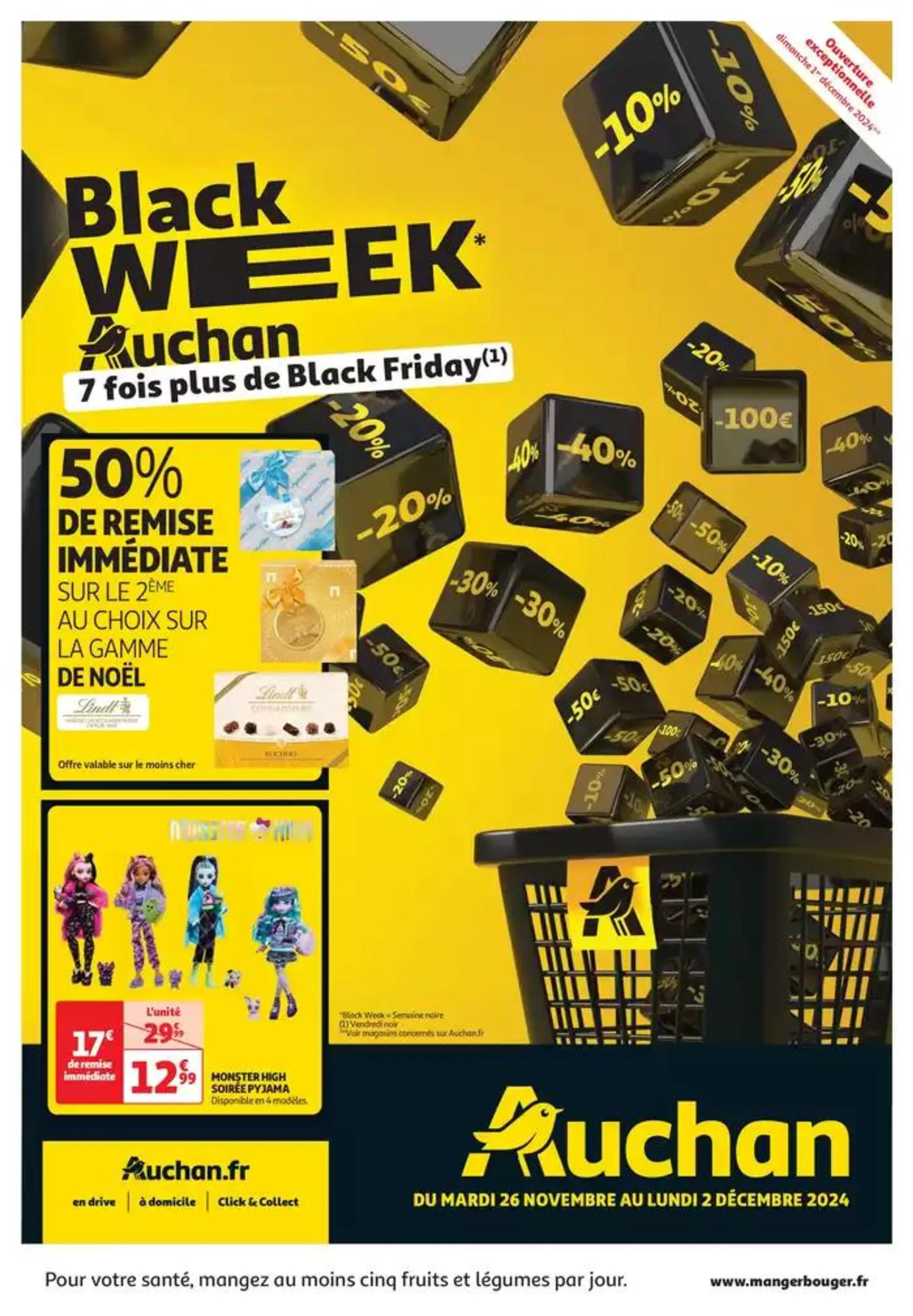 Le Black Week Auchan, c'est maintenant ! du 26 novembre au 2 décembre 2024 - Catalogue page 1